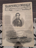 Harper's Weekly September 6 1862 Lincoln Letter to Greeley Winslow Homer Centerfold Civil War Ironclads Baton Rouge