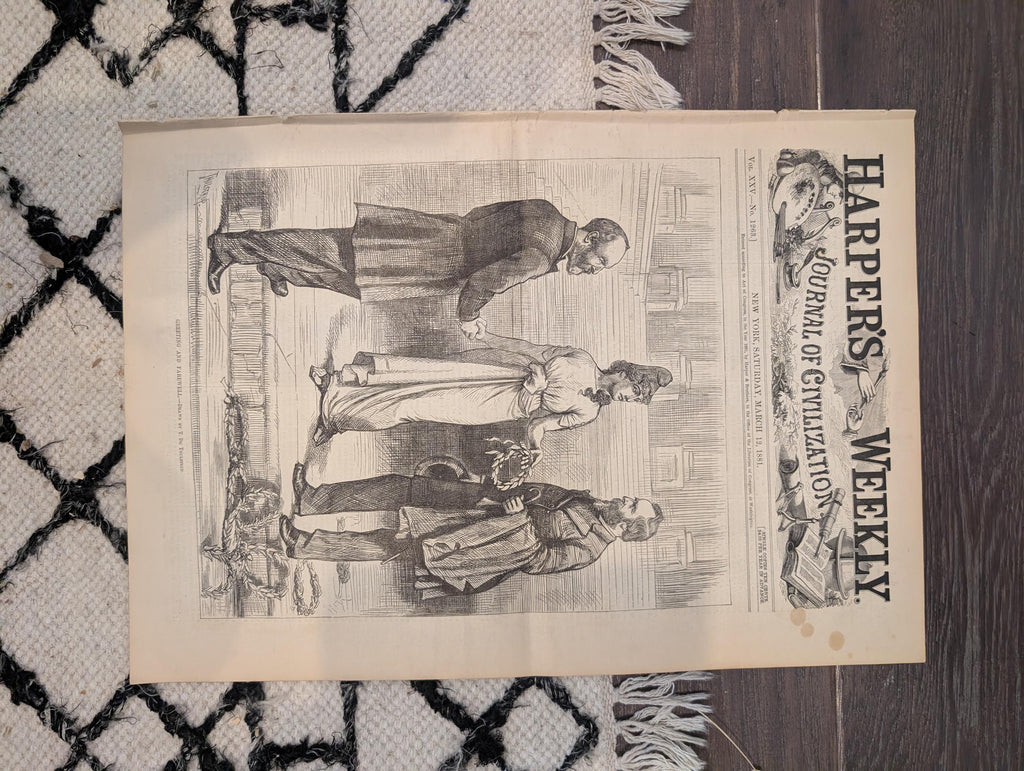 1881 Garfield Inauguration, Hayes Farewell, Nast Citizen Soldier, Vet College — Mar 12
