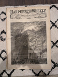Harper’s Weekly, January 30, 1869 | Great Fire in Philadelphia | Chicago River Tunnel | Antique Illustrated Newspaper | VG Condition