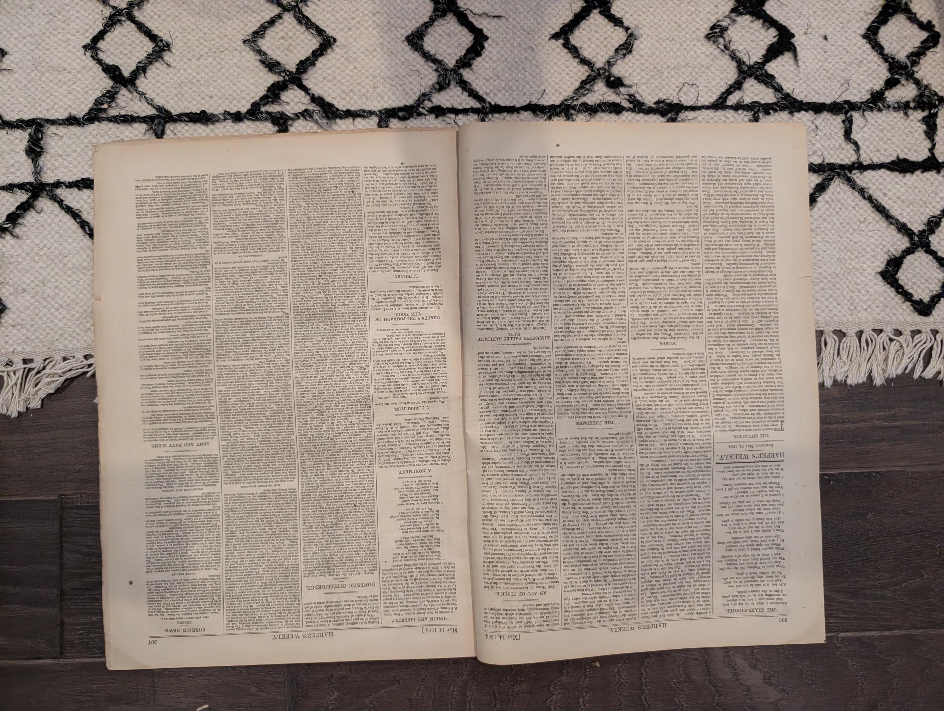 Harper's Weekly 1864 Red River Gunboats May 14 Union Refugees Louisiana