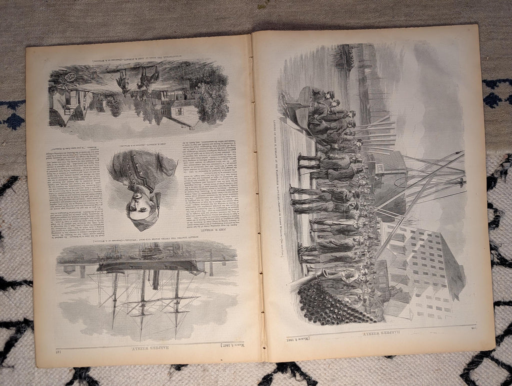 1867 New Orleans "Crescent City" Seven-Scene Double-Page Centerfold — Mar 9