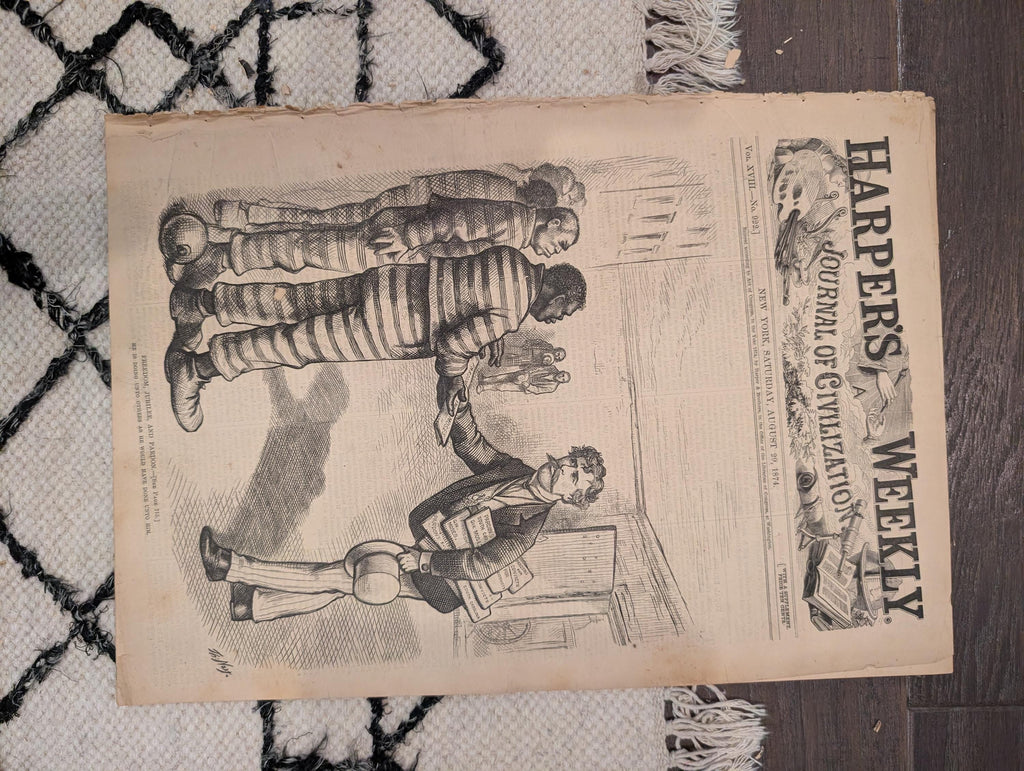 1874 Nast Freedom Jubilee Pardon · Warwick Castle · Blackberries — Harper's Weekly Aug 29