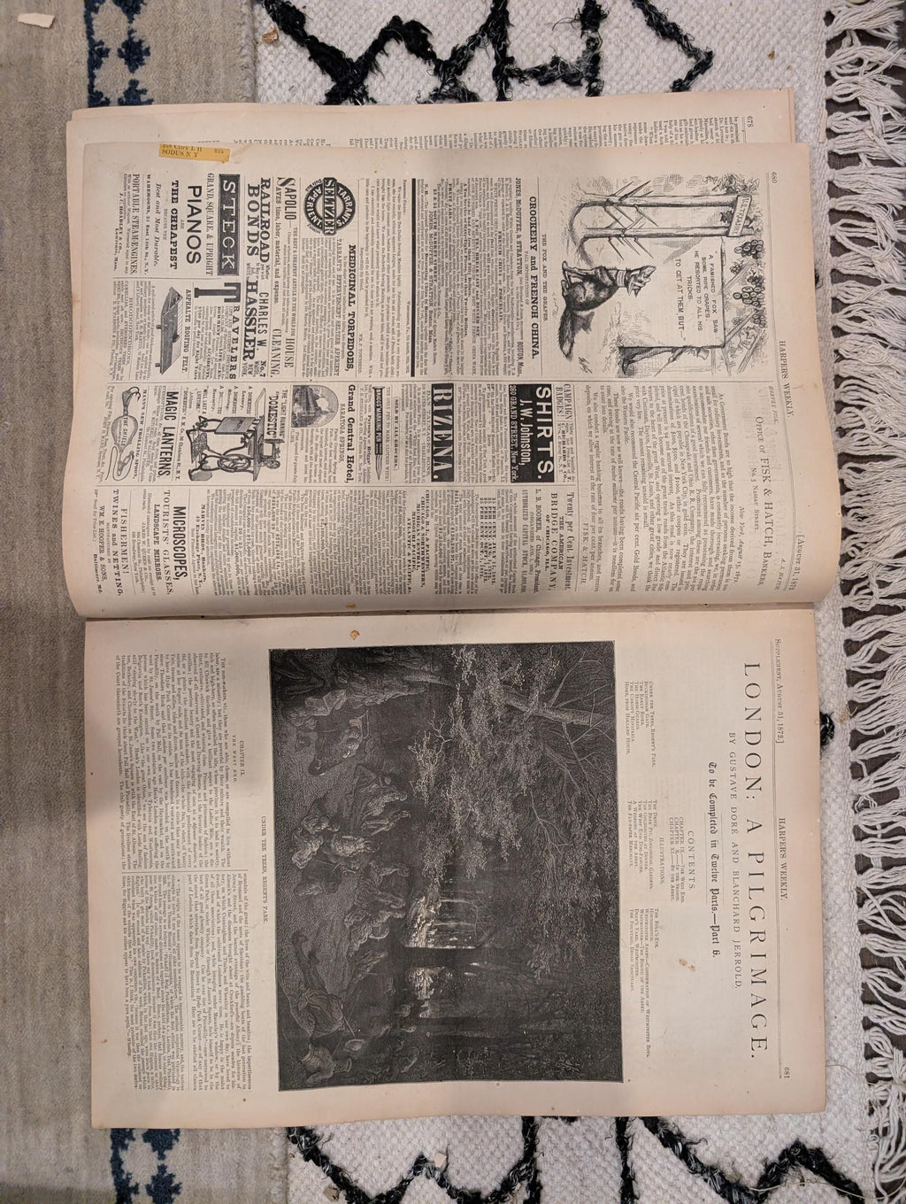 1872 Stanley Livingstone Harper's Weekly August 31 Nast