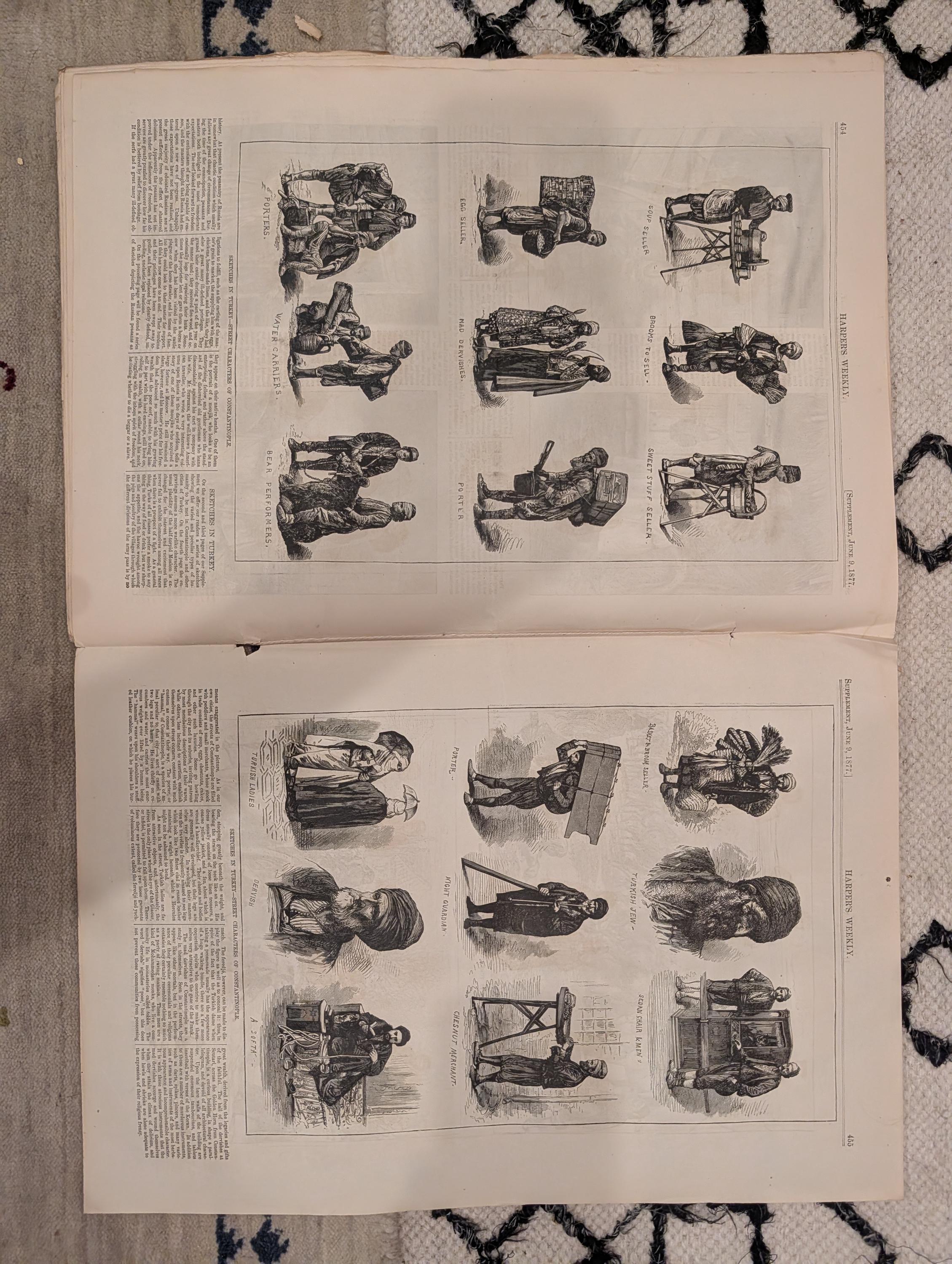 1877 Chinese Reception SF, Niagara Falls, Nast, Turkey War Scenes — Jun 9