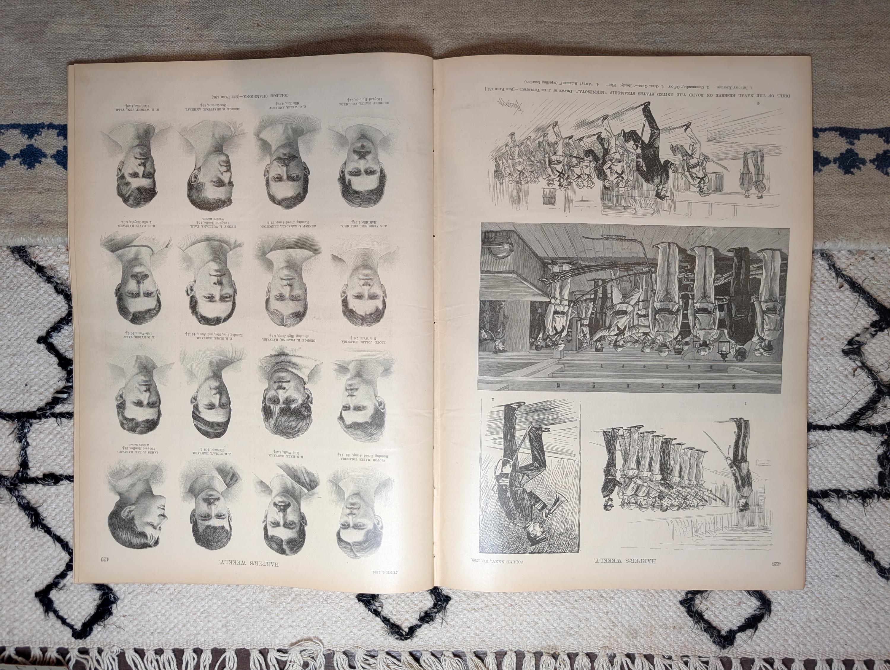 1891 Seattle & Puget Sound Seven-Scene Centerfold, Washington State — Jun 6