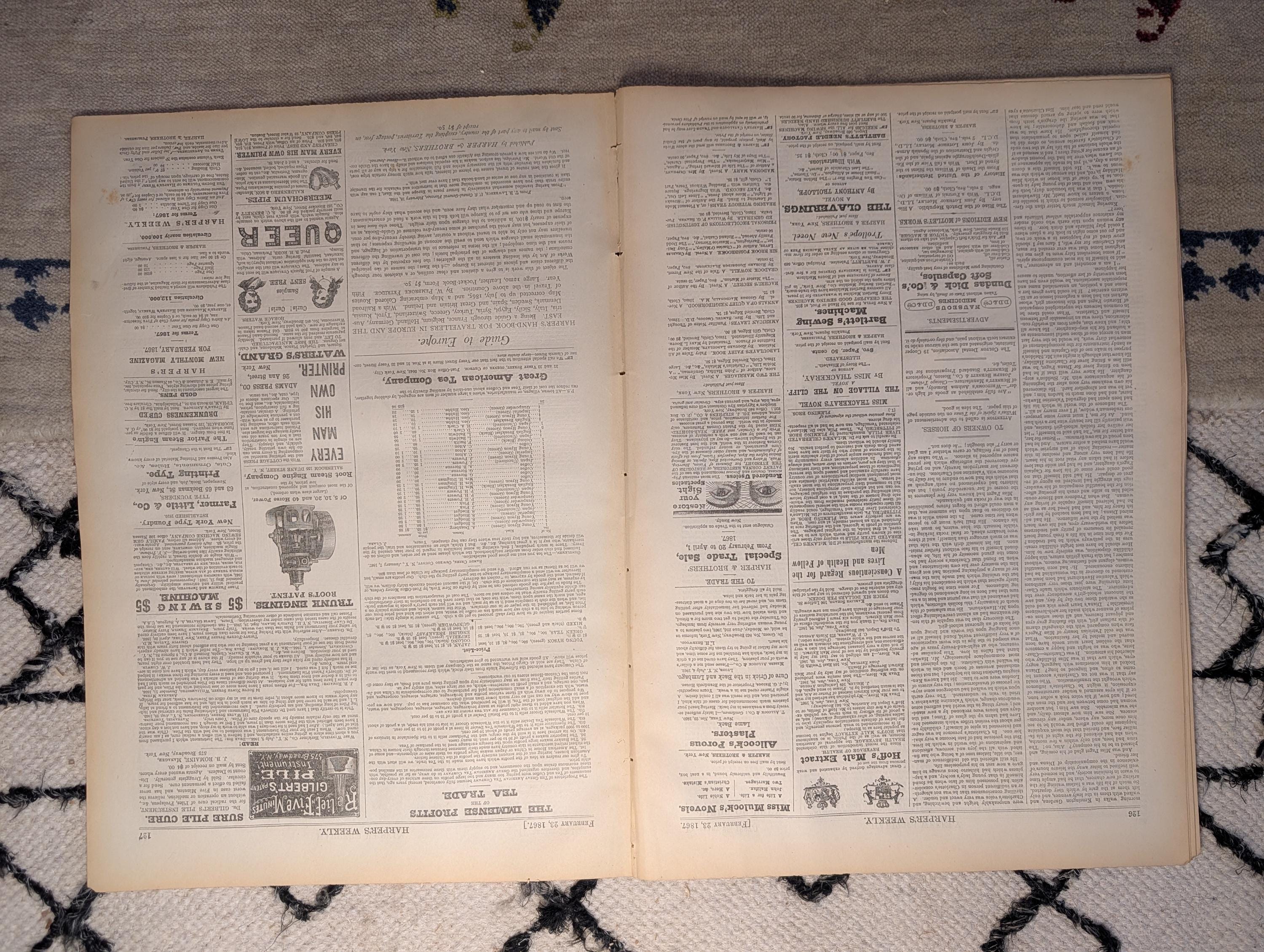1867 New York Faro Bank Gambling Scene, US Patent Office — Feb 23