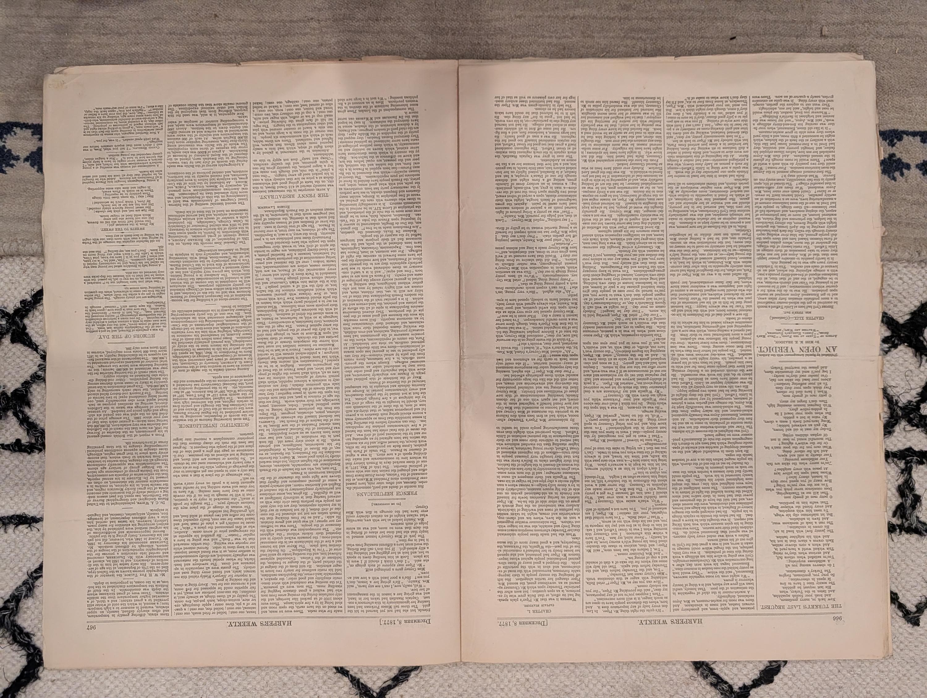 1877 Sitting Bull & U.S. Commission, Kars Fortress, Nast — Dec 8