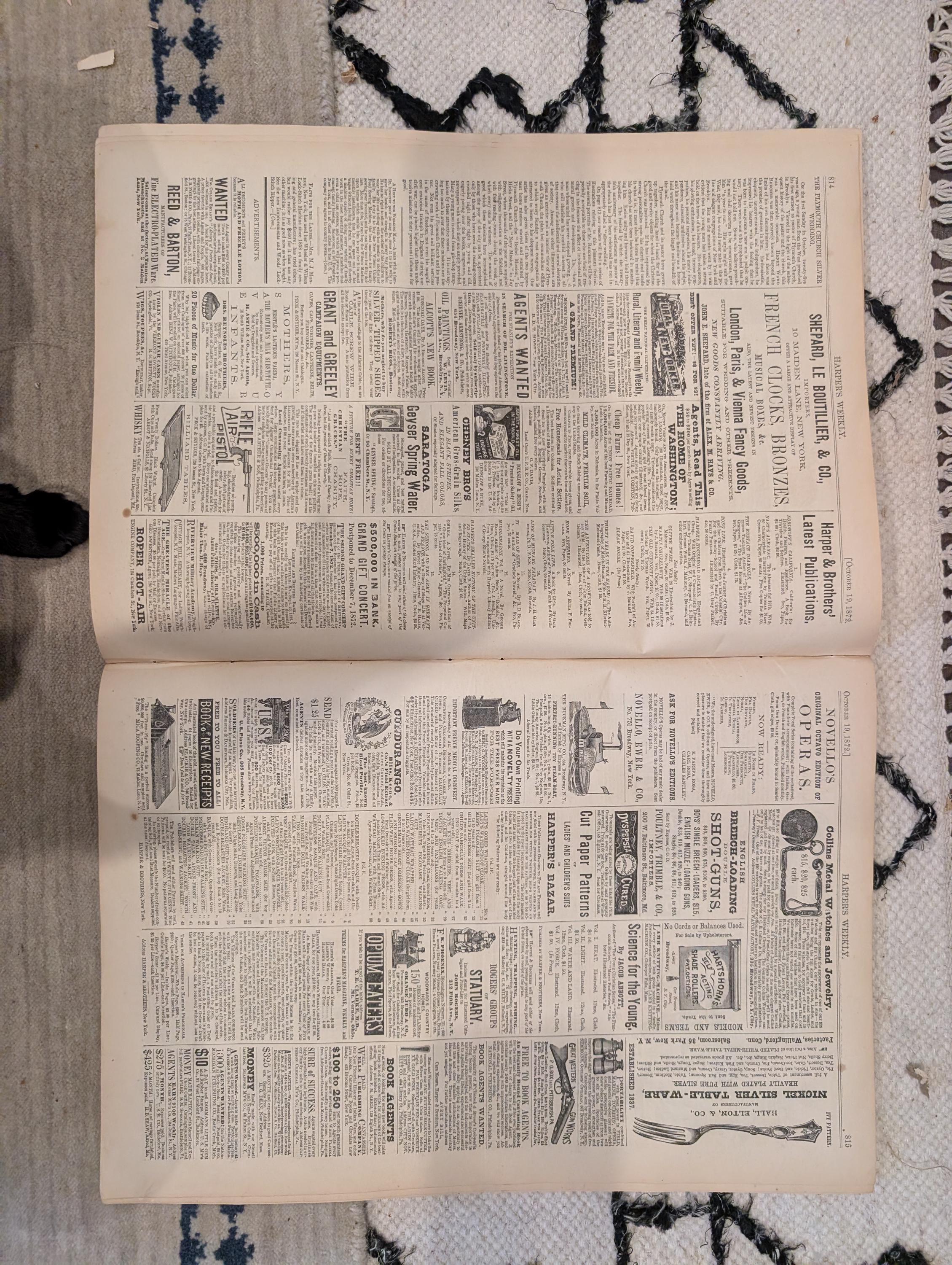 1872 KKK Ku Klux Conspiracy Harper's Weekly Oct 19 Nast Election