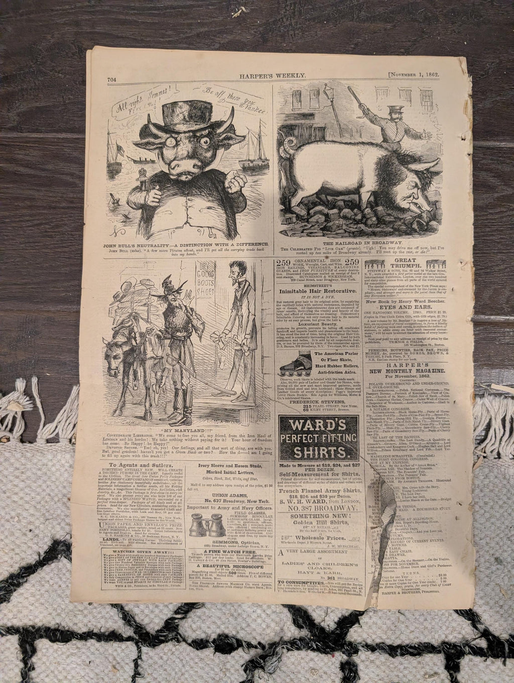 Harper’s Weekly – November 1, 1862 – Battle of Corinth • Battle of Perryville • Pirate “Alabama”