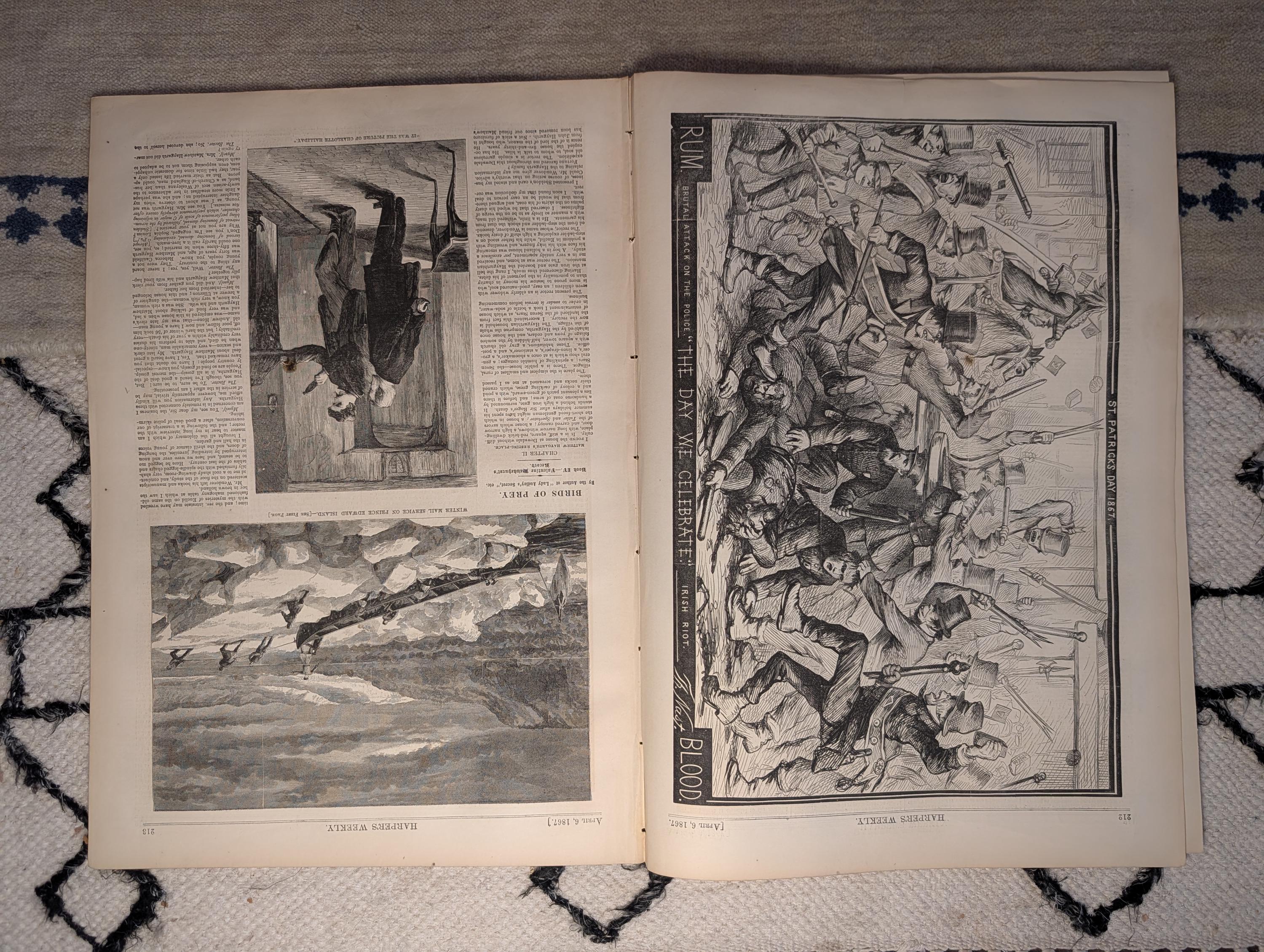 1867 Nast St. Patrick's Day, Reconstruction Commanders Centerfold — Apr 6