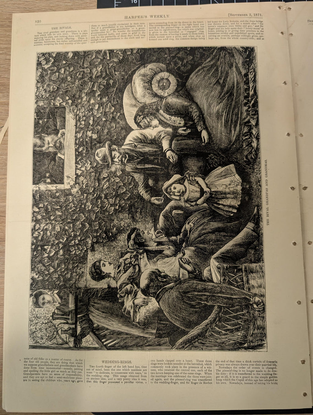 Harper’s Weekly – September 2, 1871 | Thomas Nast Cartoon, Wilkie Collins Portrait, Tammany Ring, “Summer Palaces” | Complete w/ Supplement