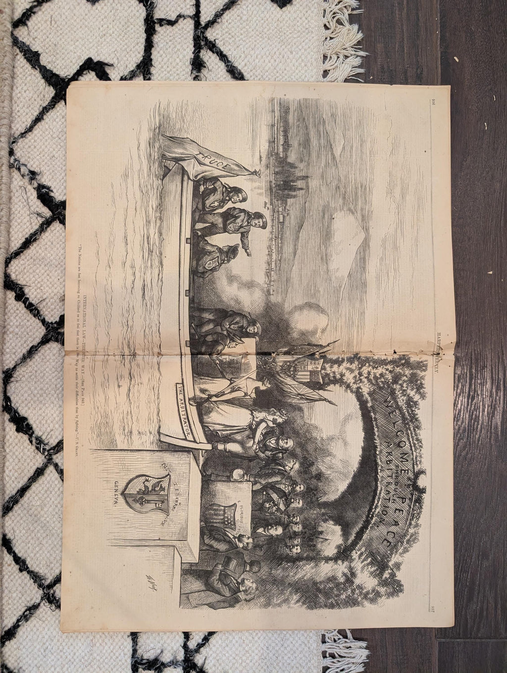 1874 Boss Tweed in Prison, Battle of Trafalgar, Nast Centerfold — Nov 14