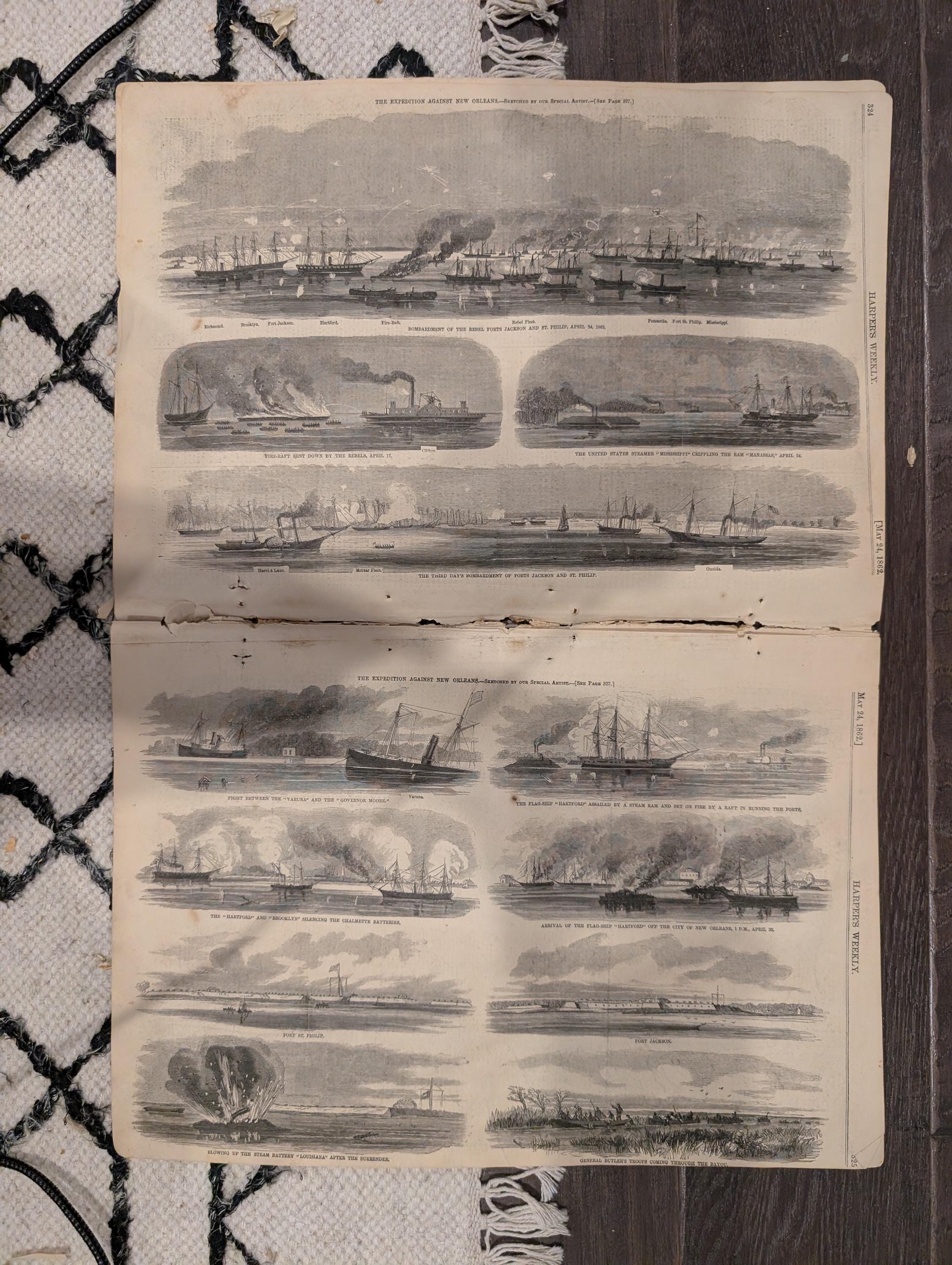 Harper’s Weekly – May 24, 1862 – Battle of Williamsburg • Reoccupation of Norfolk • Massive New Orleans Fleet Prints