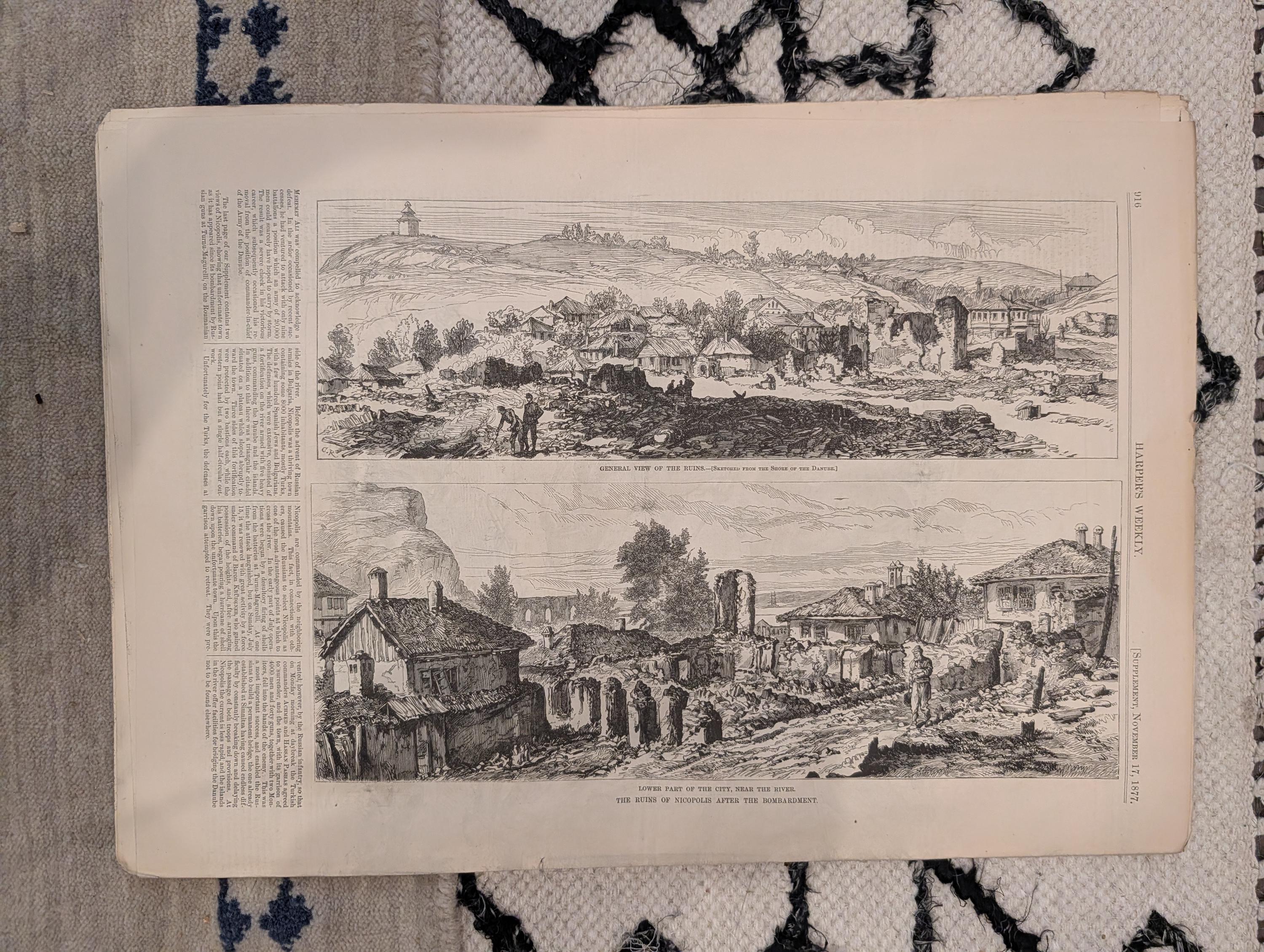 1877 Chief Joseph Surrender, Nicopolis Ruins, Nast Elephant — Nov 17