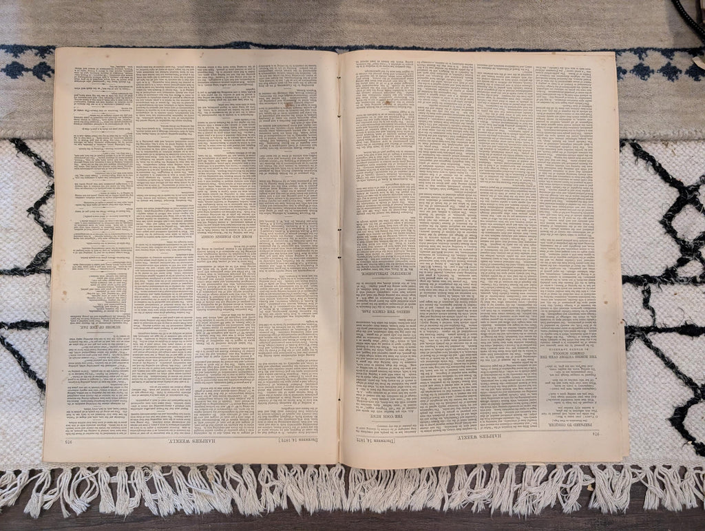 1872 Boston Fire Panoramic Print Harper's Weekly Dec 14 Supplement
