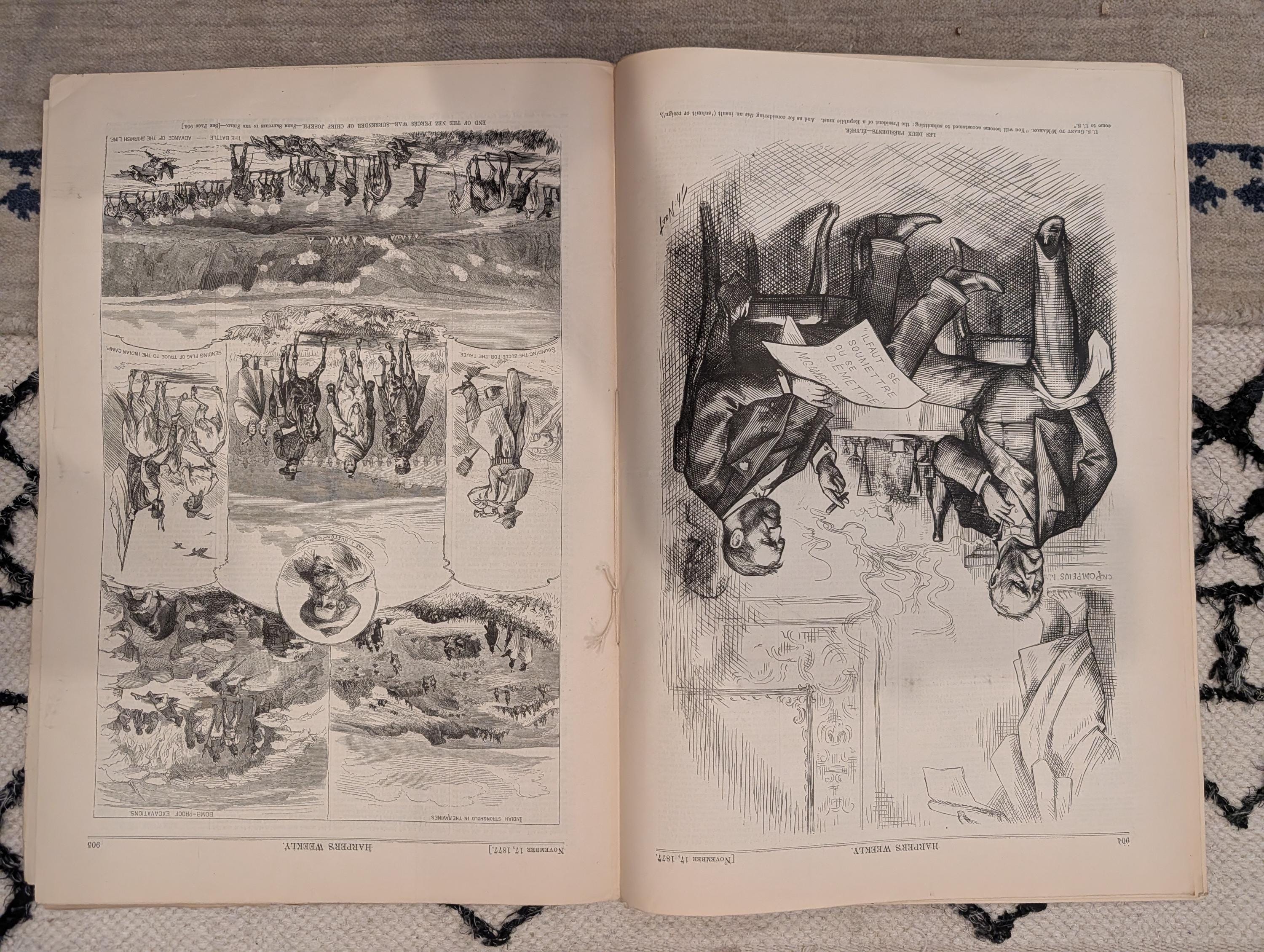 1877 Chief Joseph Surrender, Nicopolis Ruins, Nast Elephant — Nov 17