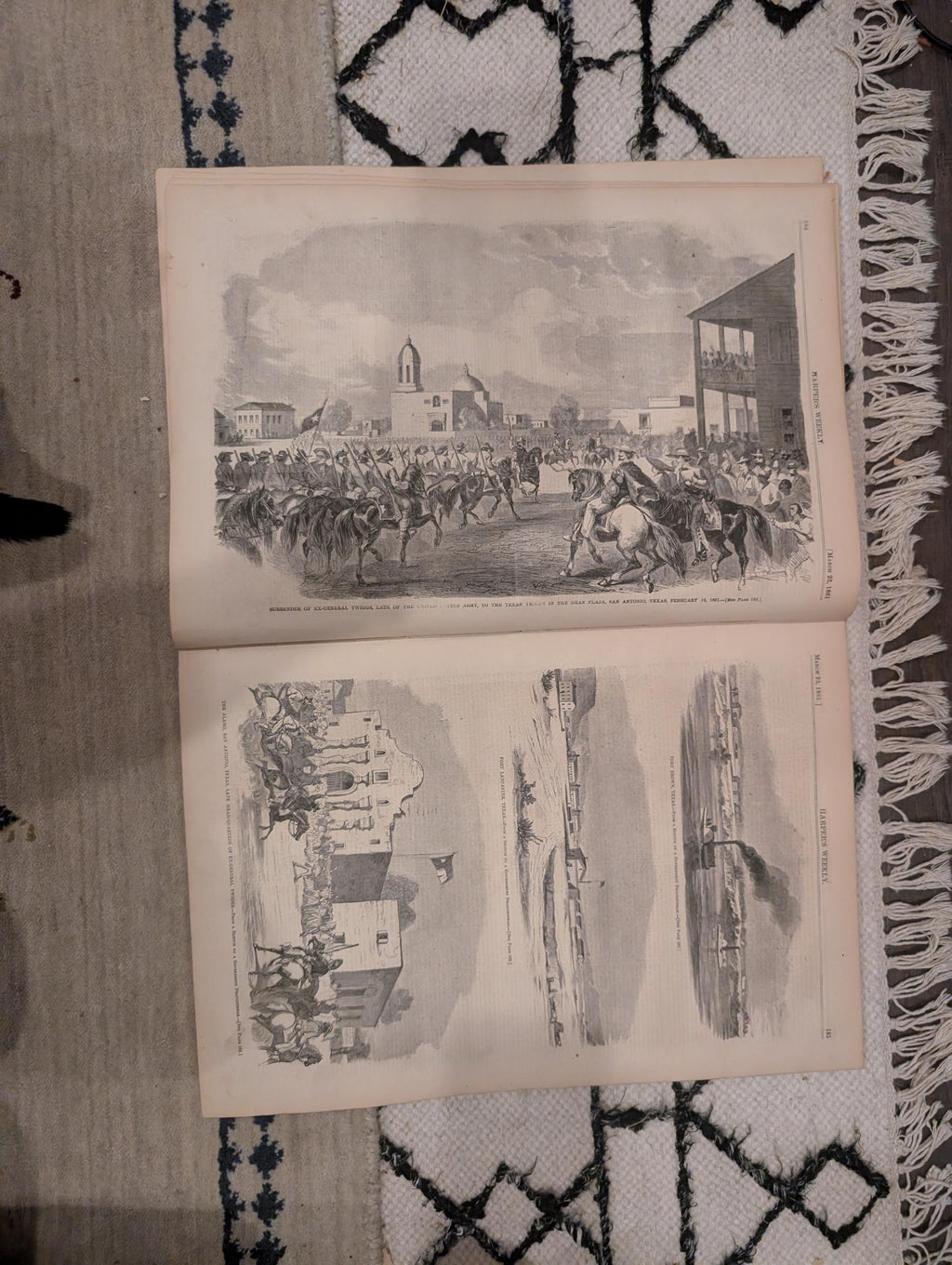 1861 The Alamo San Antonio Harper's Weekly March 23 General Twiggs