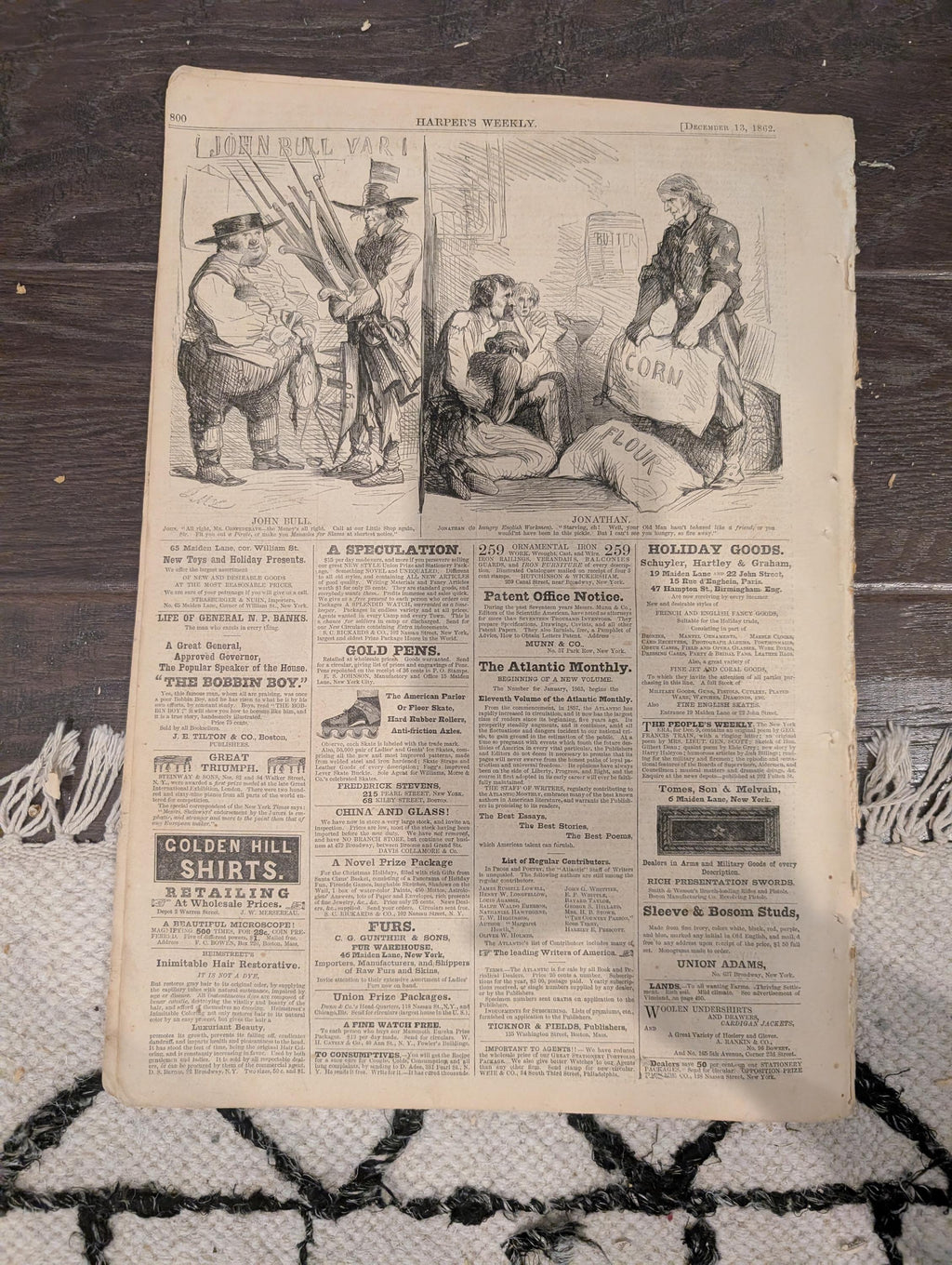 Harper’s Weekly – December 13, 1862 – Burnside & Commanders • Fredericksburg March • Petersburg, VA