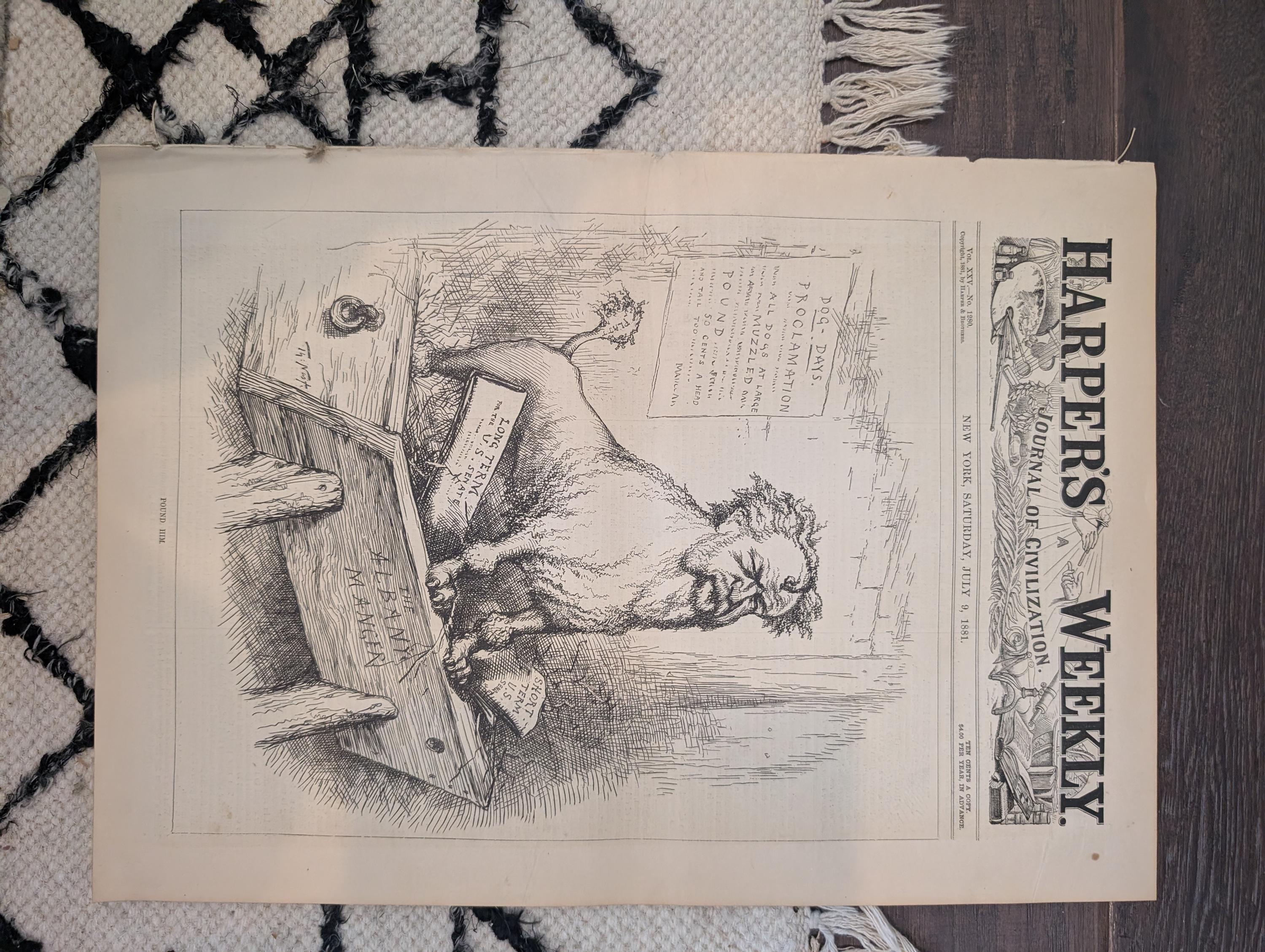 1881 Coney Island Pigeon Shooting, Yacht Racing, Nast "Pound Him" — Jul 9