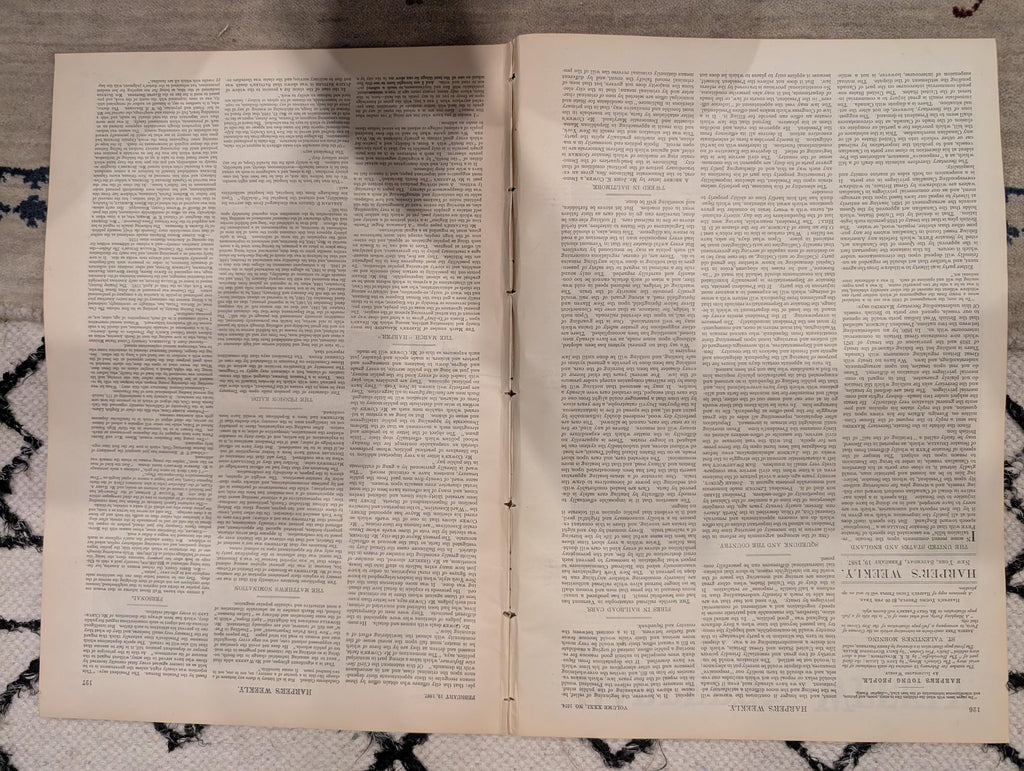 Harper’s Weekly – February 19, 1887, Original • Bismarck Front Page • Frederic Remington Plate • Railroad Disaster • Winter Canad