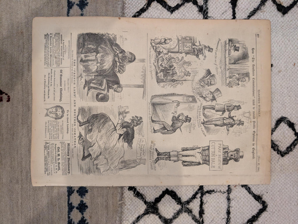 1861 Balloon View of Washington Harper's Weekly July 27 Louisiana Zouaves Lincoln
