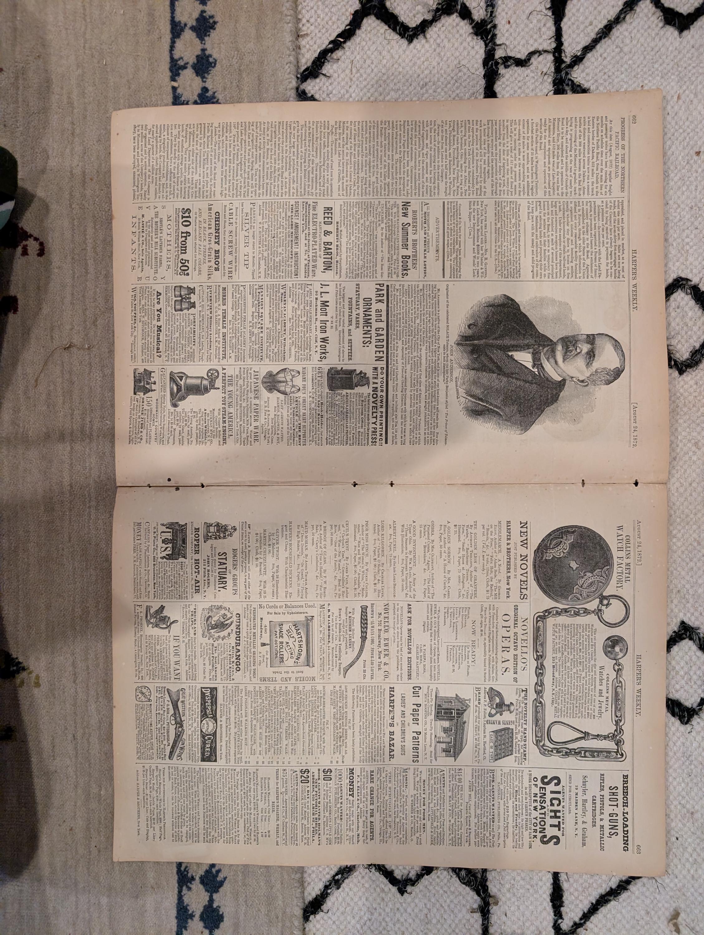 1872 Uncle Sam Nast Harper's Weekly Aug 24 Grant Exodus KKK