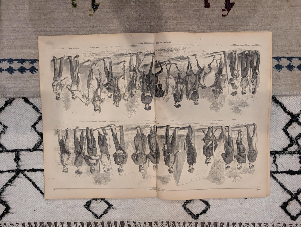 1861 Confederate Uniforms Harper's Weekly August 17 Stampede of Slaves Bull Run