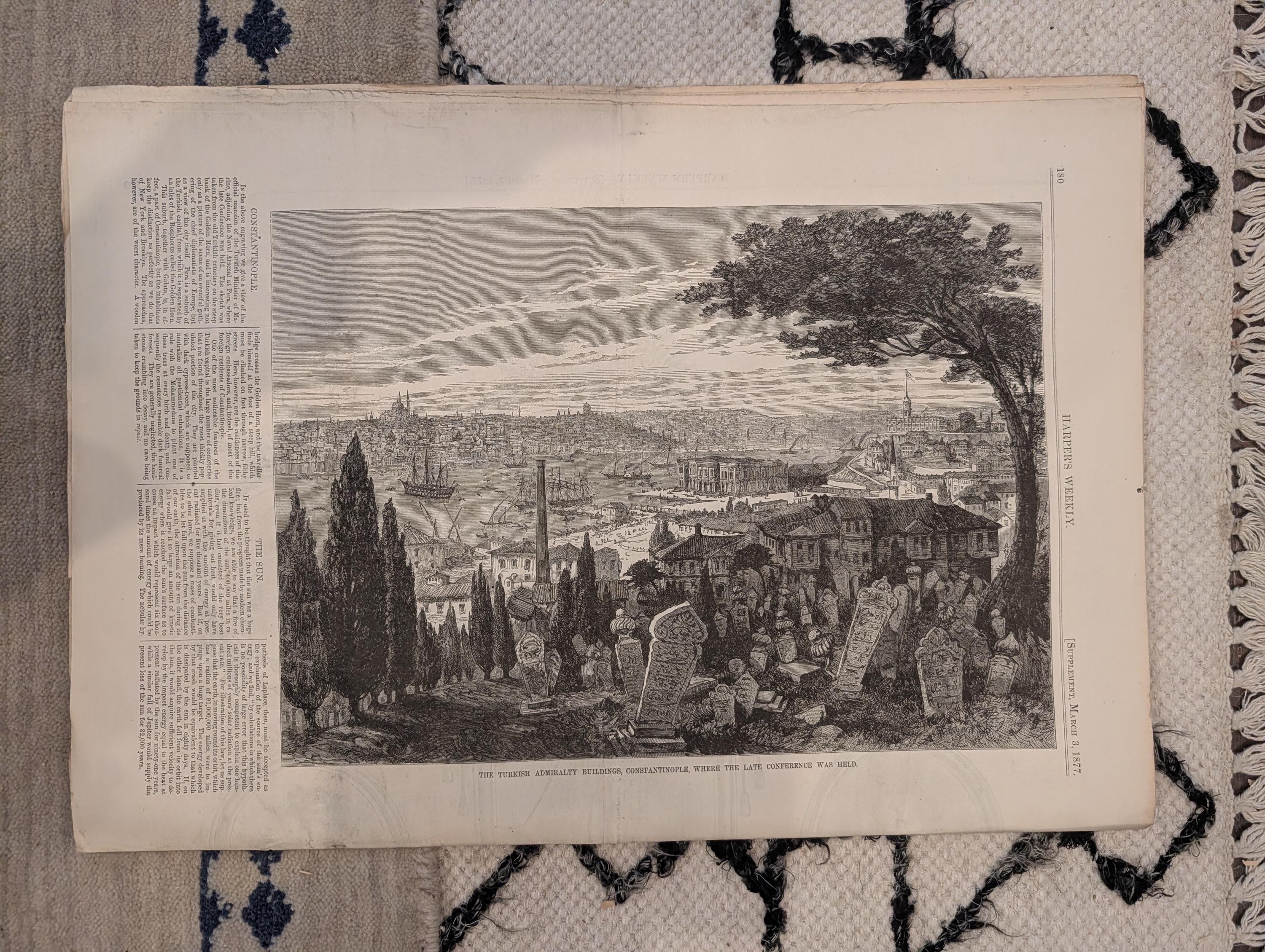 1877 Southern California Sports, Nast Cartoons, Constantinople — Mar 3