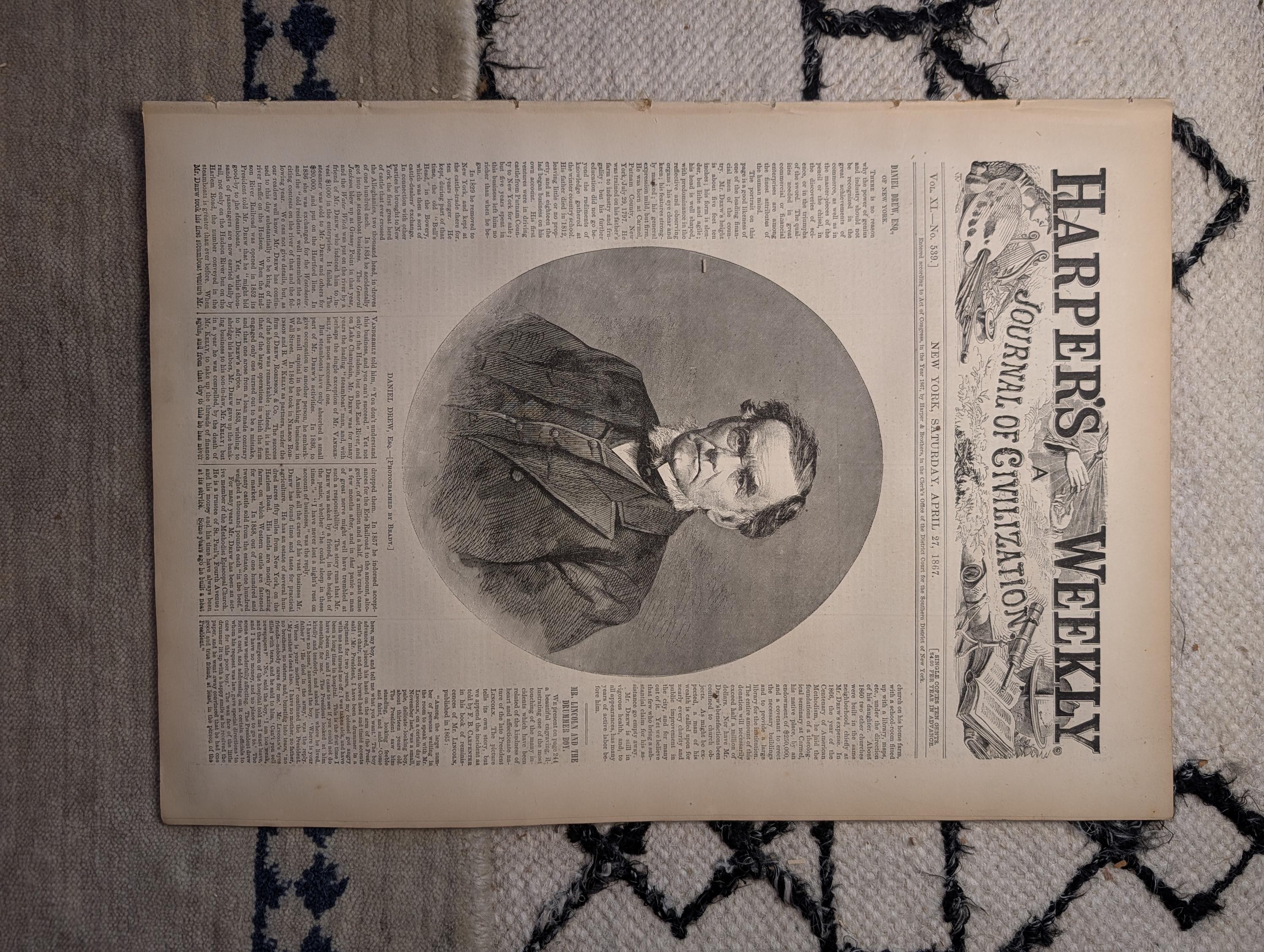 1867 Nast Lincoln & Drummer Boy (Met Museum), Supreme Court Interior — Apr 27
