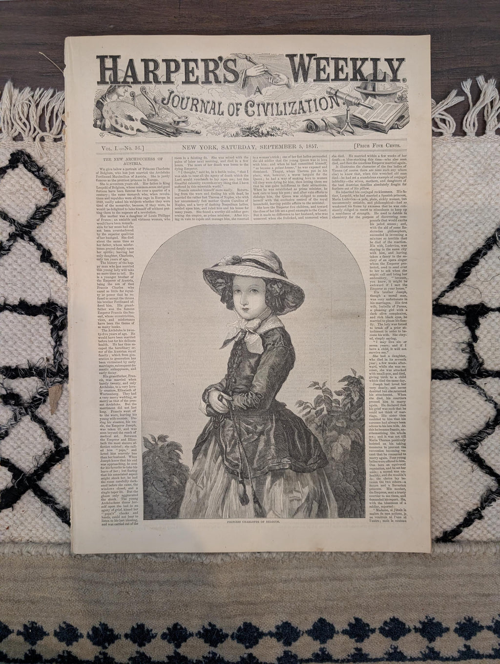 1857 Princess Charlotte Harper's Weekly September 05 African Exploration Cana