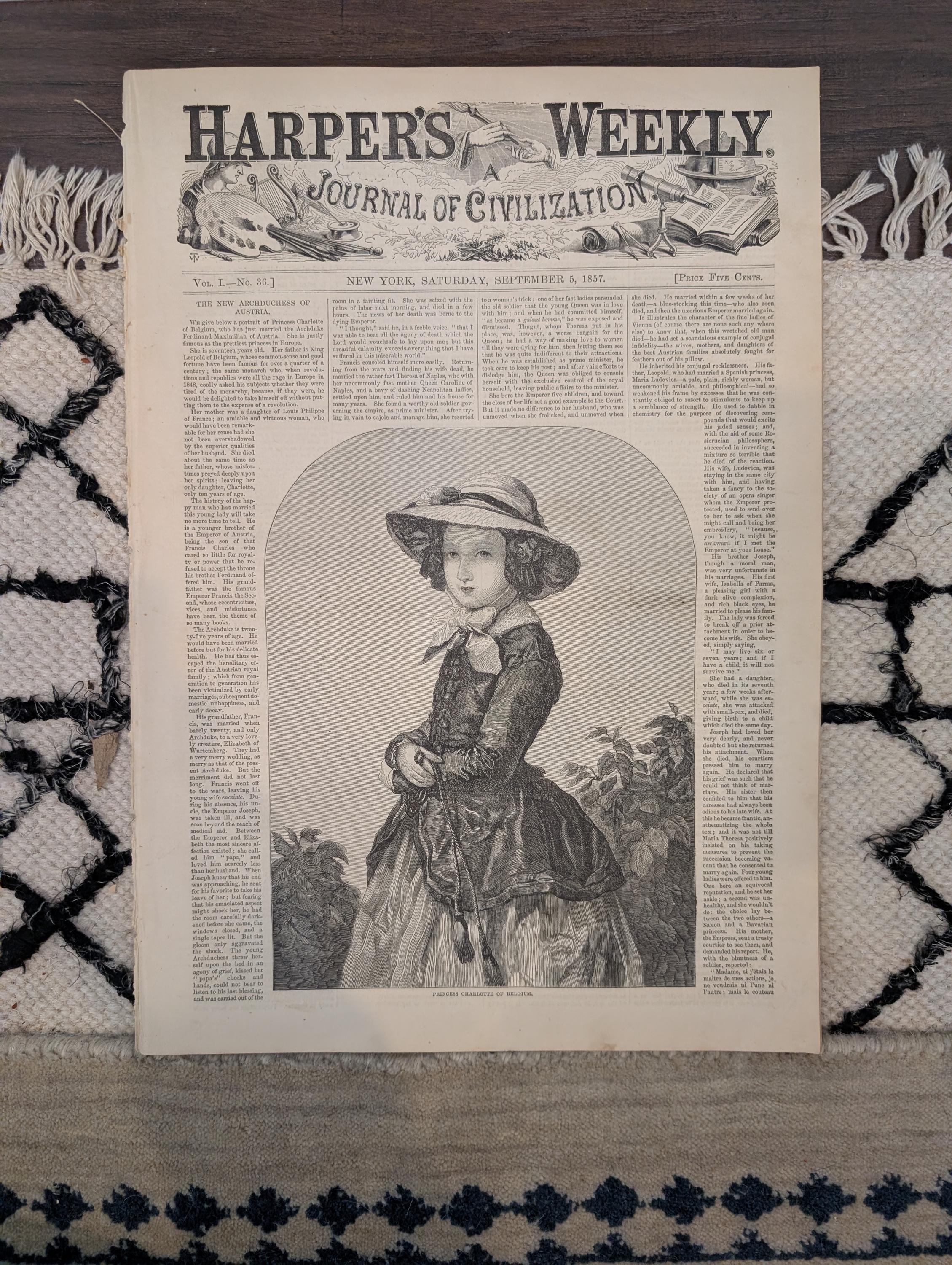 1857 Princess Charlotte Harper's Weekly September 05 African Exploration Cana