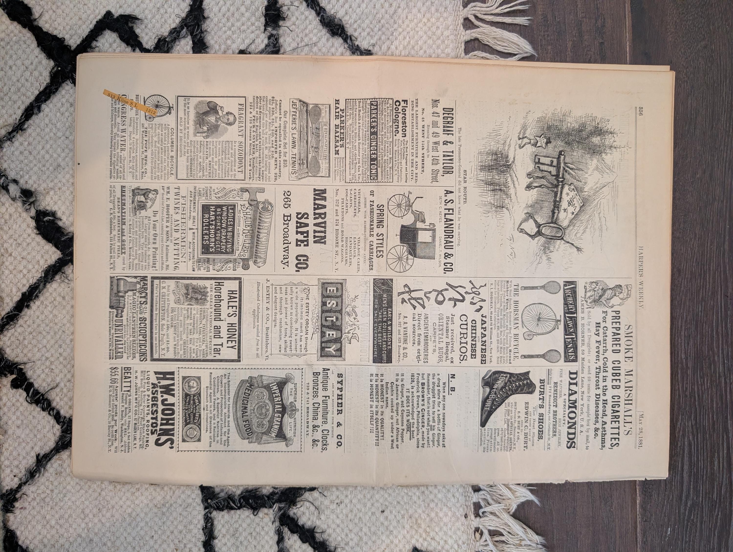 1881 Western Policeman, Harvard Greek Tragedy, NYC Water Supply, Telescope — May 28