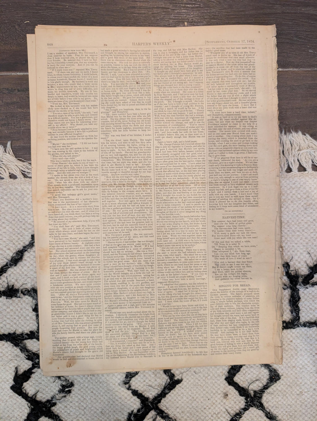 1874 Nast Colorado Murder, Liberty Centerfold, Ireland-America — Oct 17