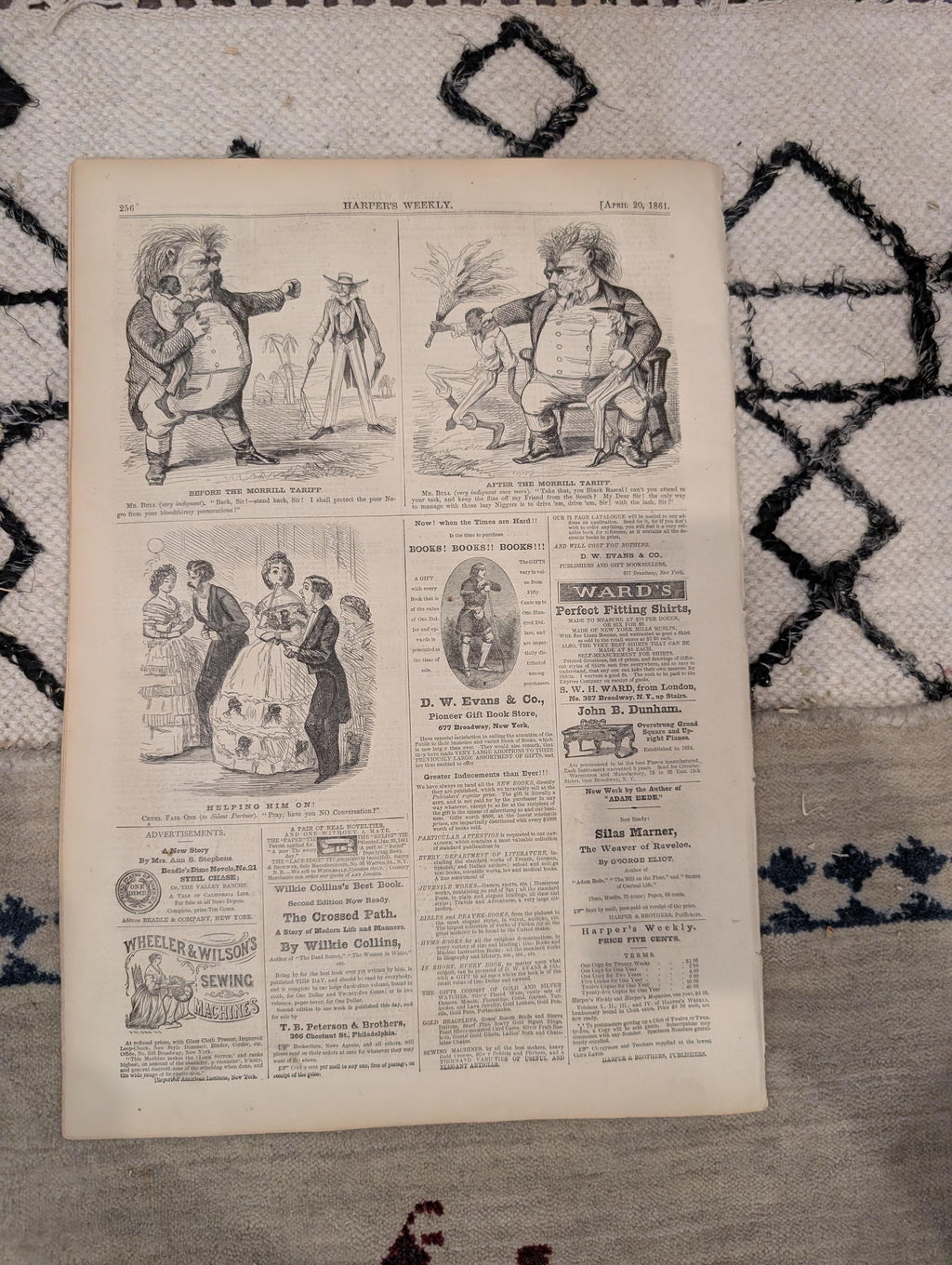 1861 Navy Fleet Fort Pickens Harper's Weekly April 20 Dahlgren Gun Dickens