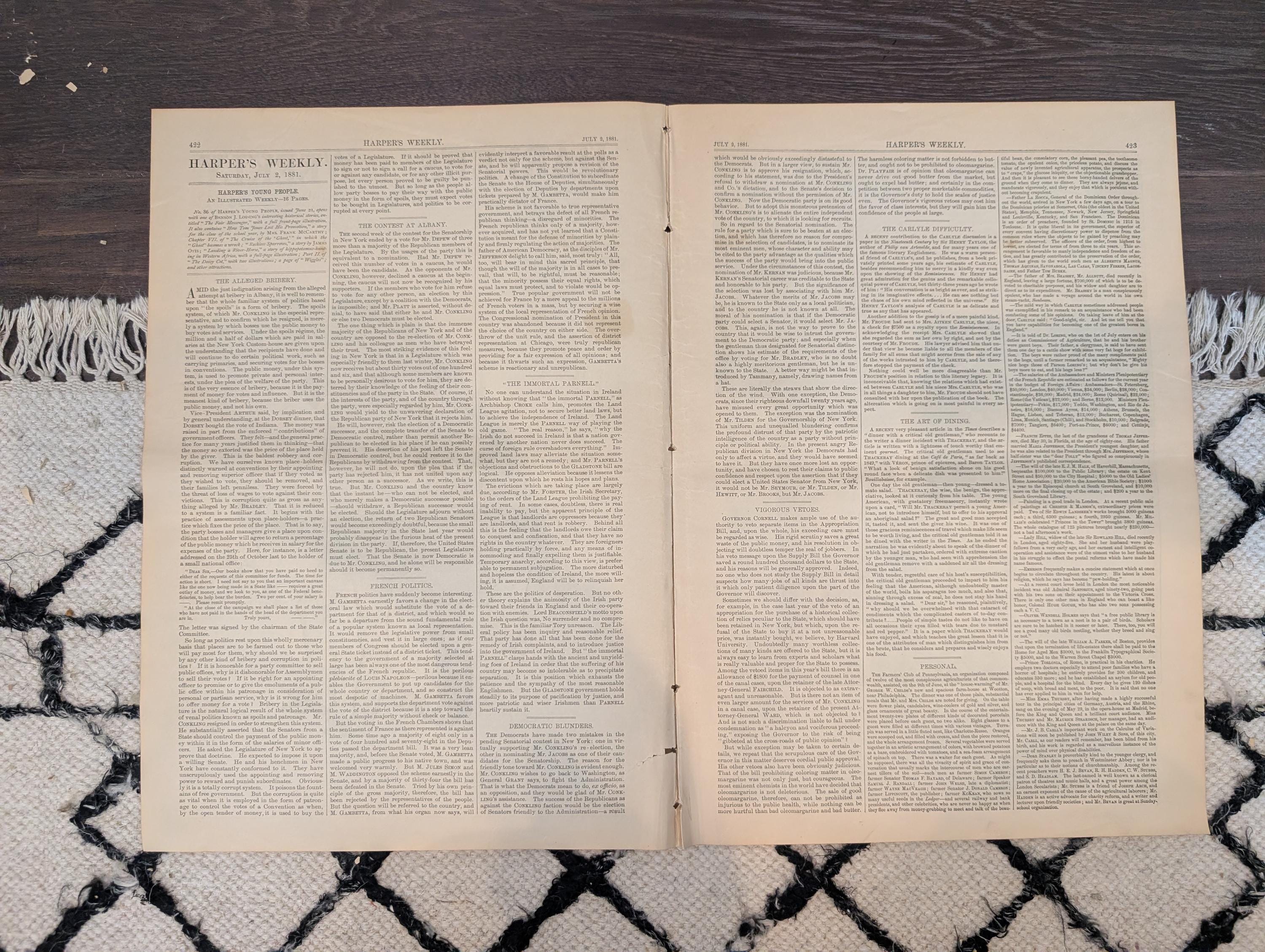 1881 Nast, Pittsburgh Flood, Quebec Fire, Electric Railway, Roman Villa Malta — Jul 2