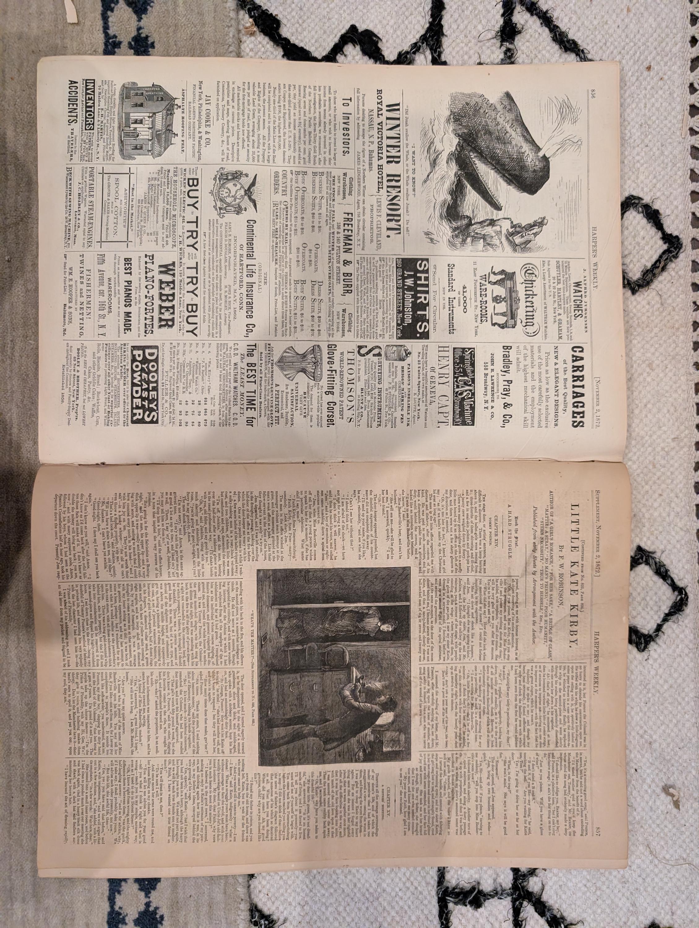1872 Boss Tweed Horace Greeley Harper's Weekly Nov 02 Nast Election