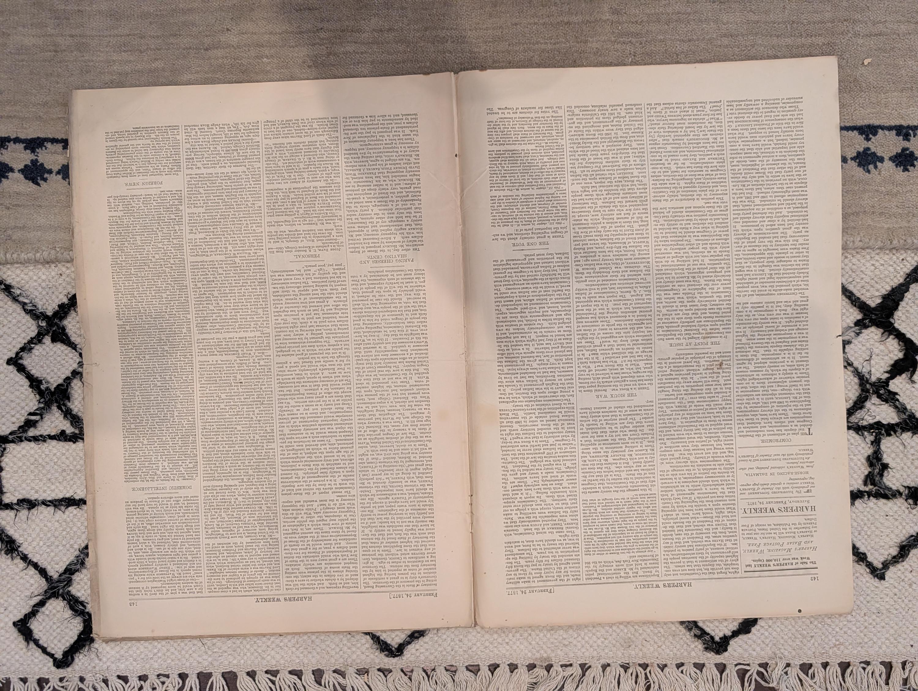 1877 Winslow Homer Backgammon, Central Park Skating, Nast — Feb 24