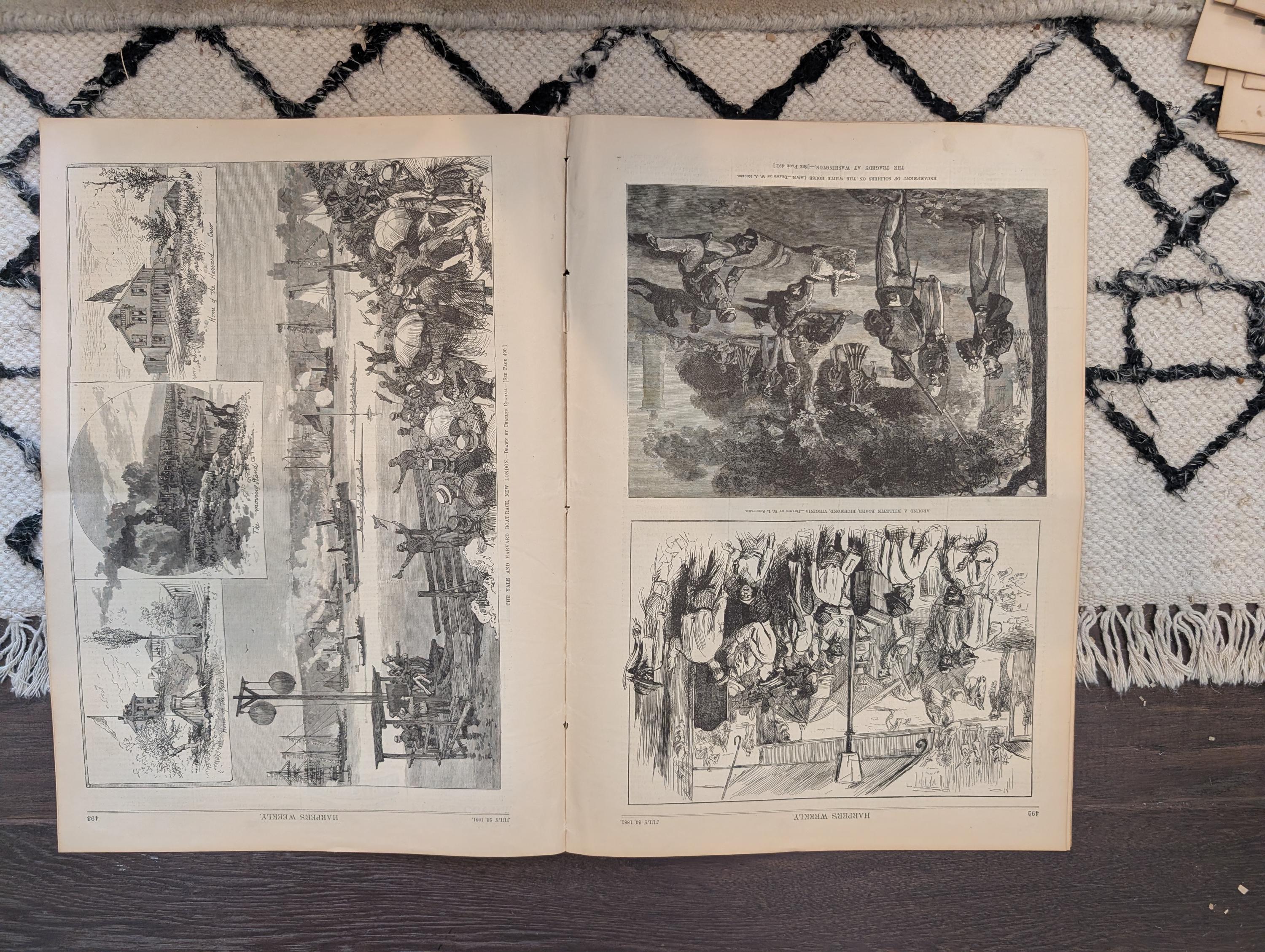1881 Garfield Assassination Special Edition, Nast "At Liberty's Door," Lincoln — Jul 23
