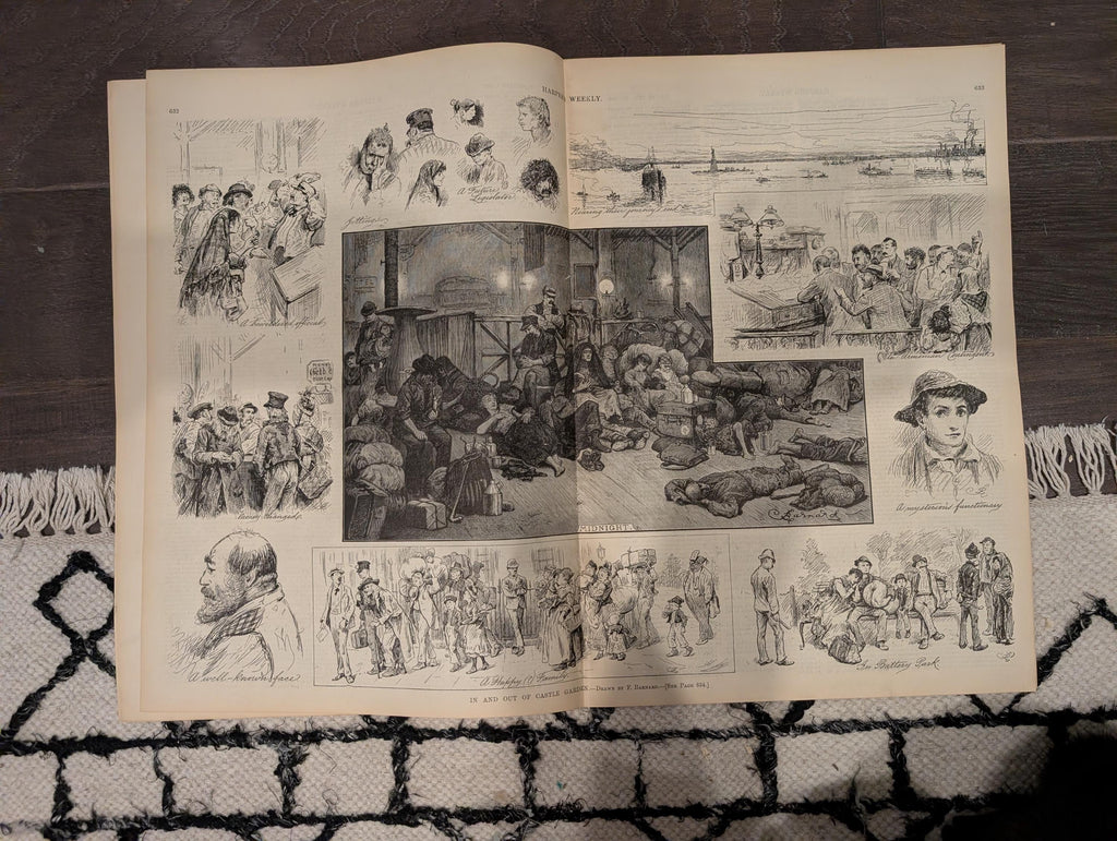 Harper’s Weekly September 3 1887 – In Pursuit of Colorow Ute War Cover, Castle Garden Centerfold, Camden Maine, Complete Issue
