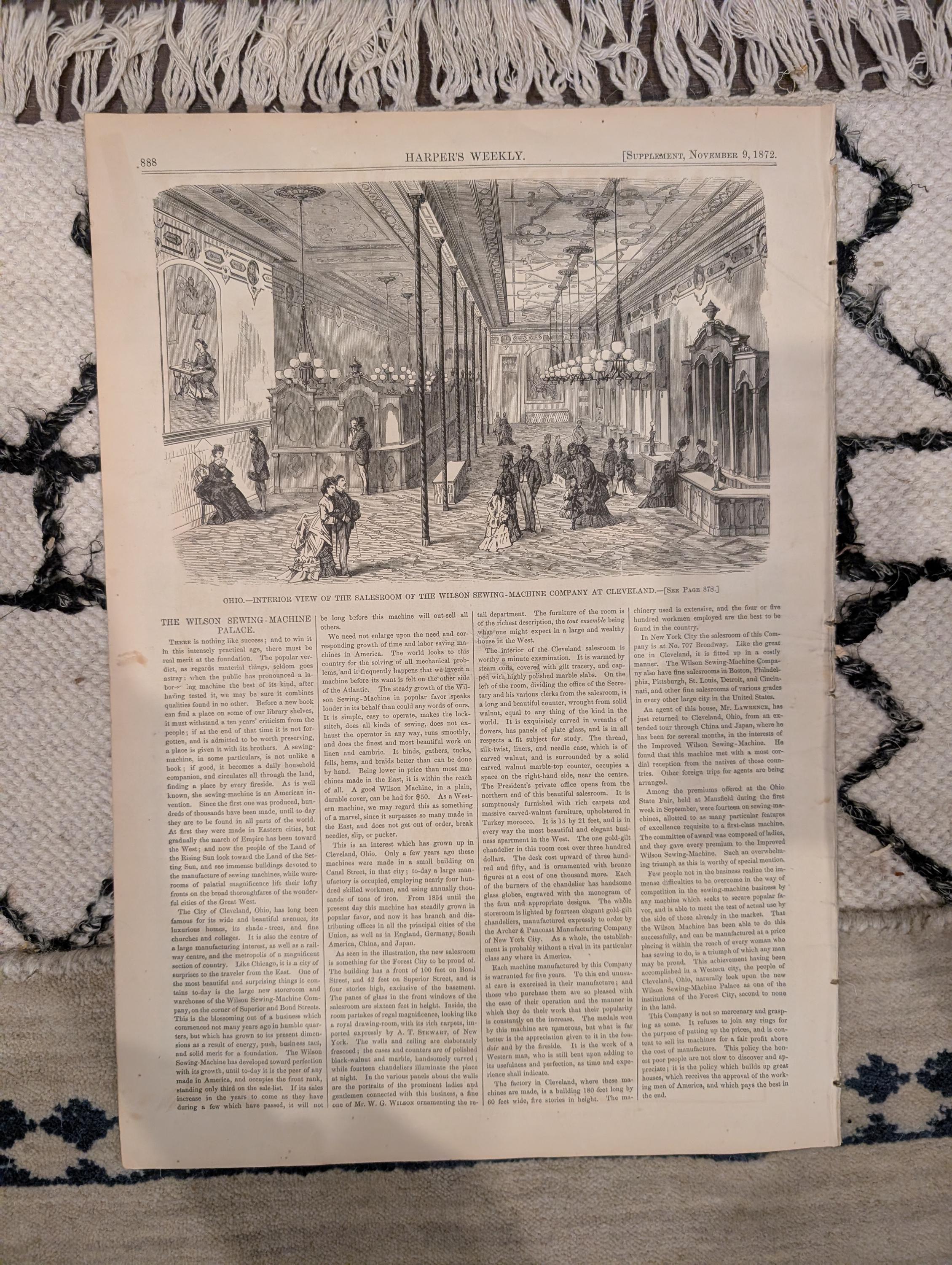 1872 Nast Ship of State Harper's Weekly Nov 09 Election Centerfold