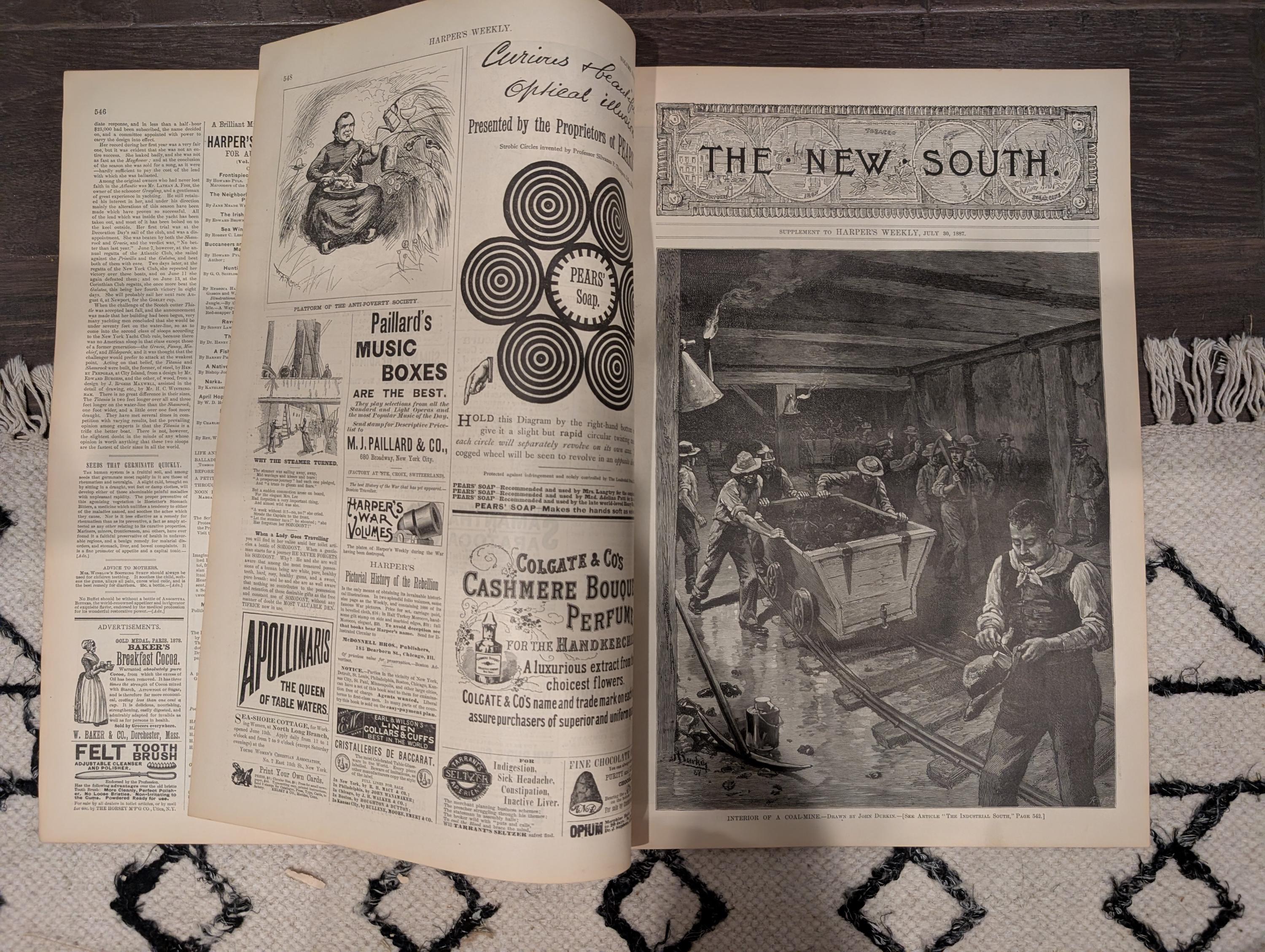 Harper’s Weekly July 30, 1887 – Mormon Temples in Utah, Marblehead Views, Dakota Harvest + South Pittsburg Supplement – Complete Issue