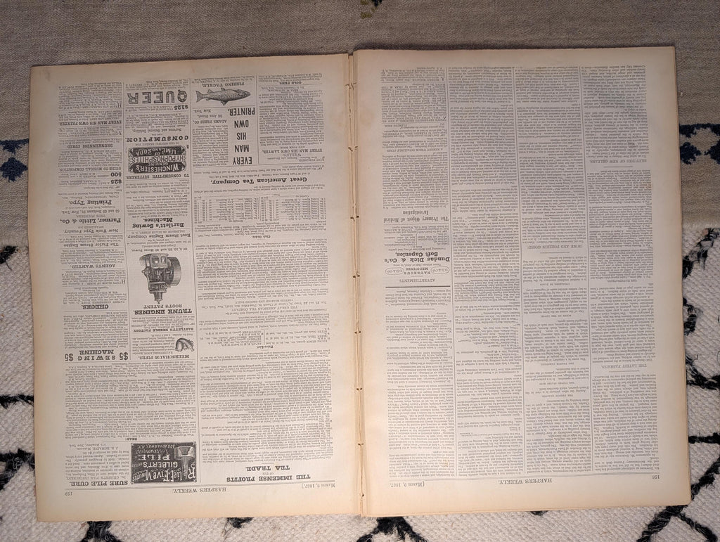 1867 New Orleans "Crescent City" Seven-Scene Double-Page Centerfold — Mar 9