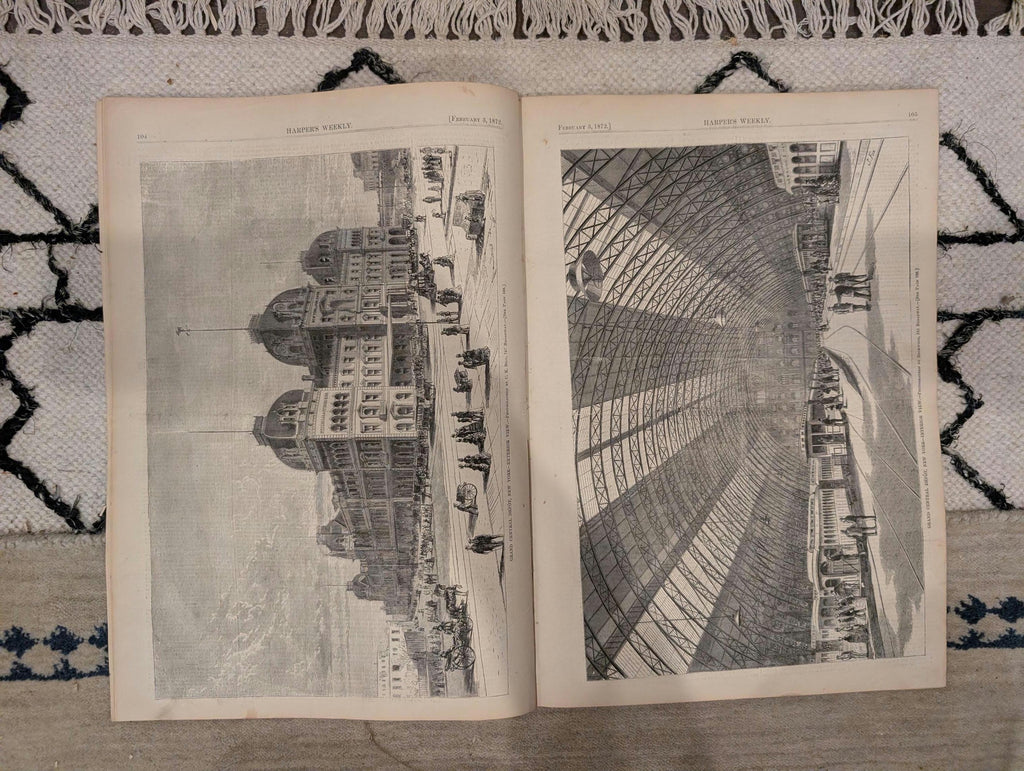 1872 Grand Central Depot Harper's Weekly February 03 New York City