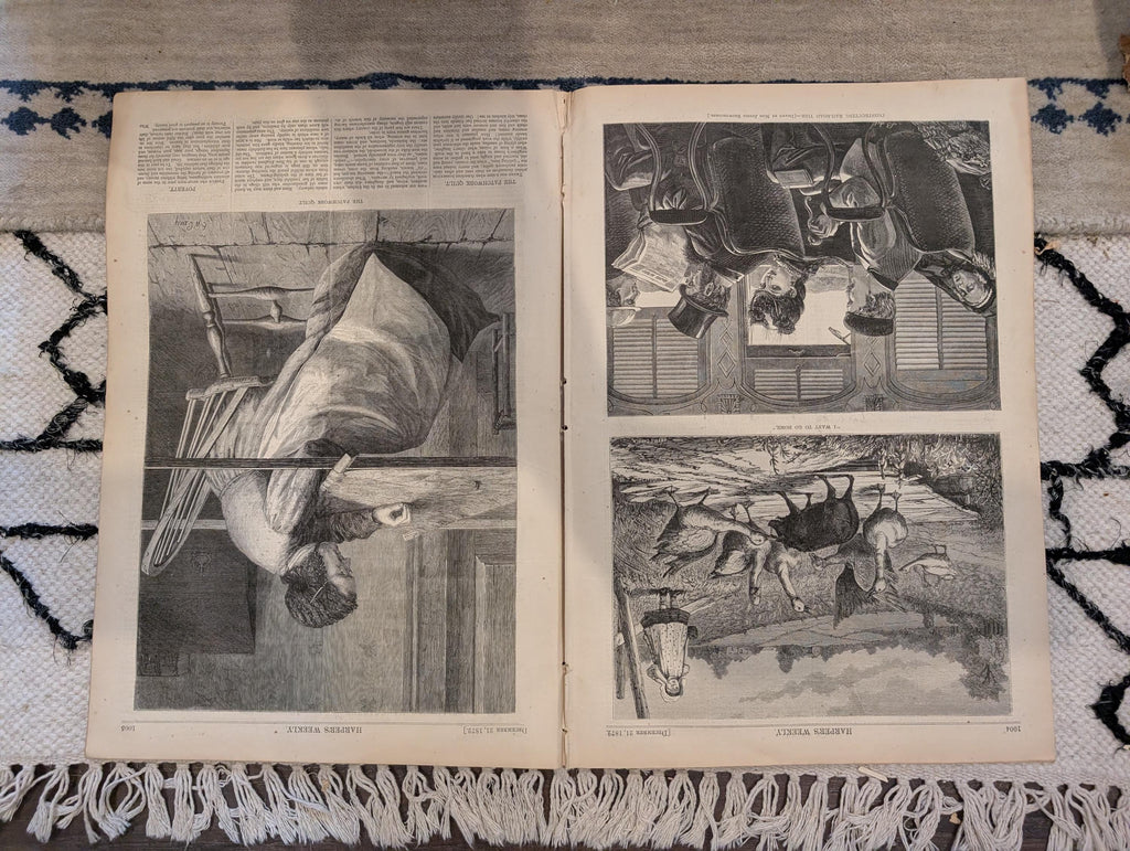 1872 Horace Greeley Portrait Harper's Weekly Dec 21 Nast Centerfold