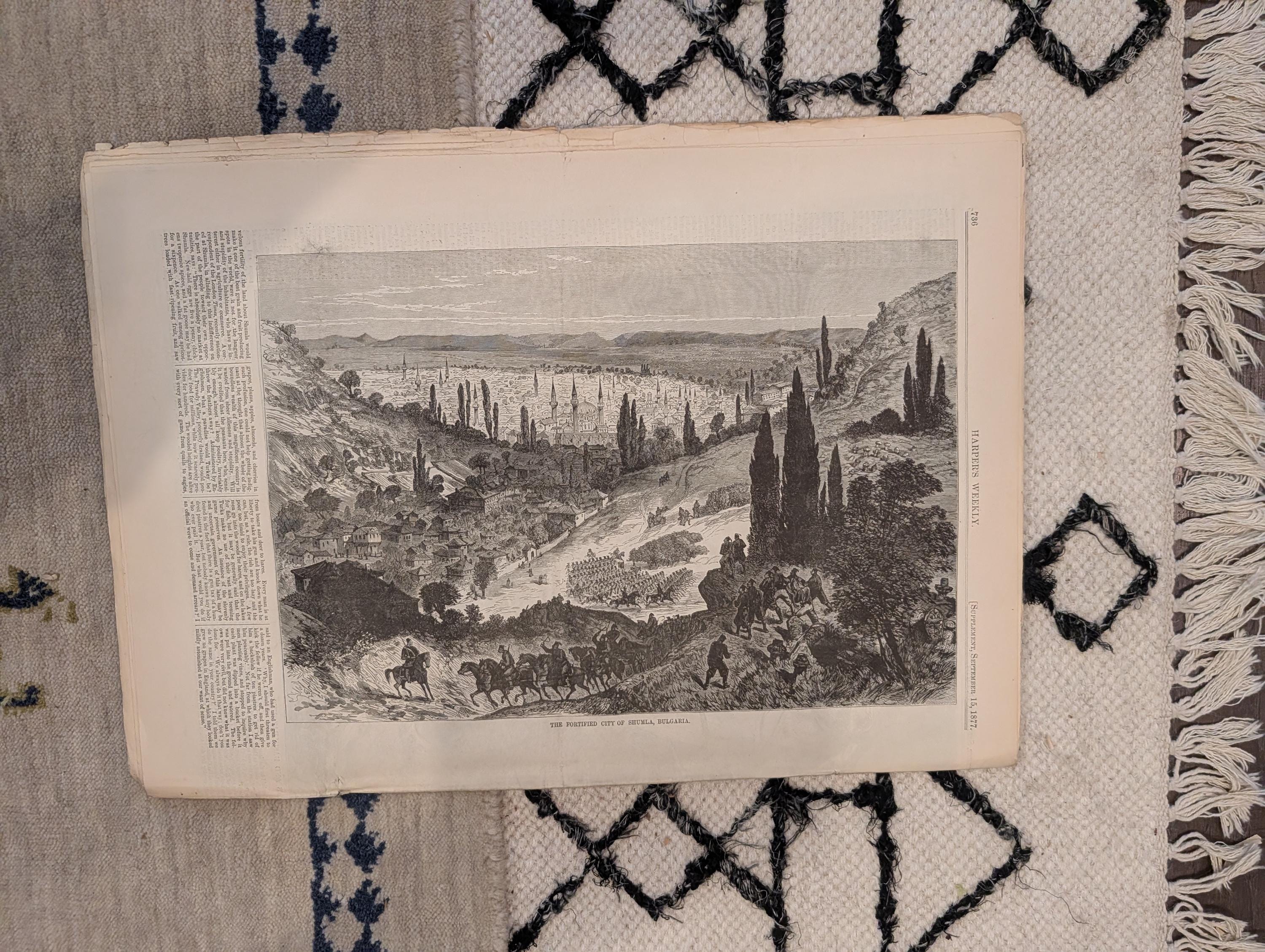 1877 Brigham Young Obituary, Cossacks vs. Bashi-Bazouks, Shumla — Sep 15