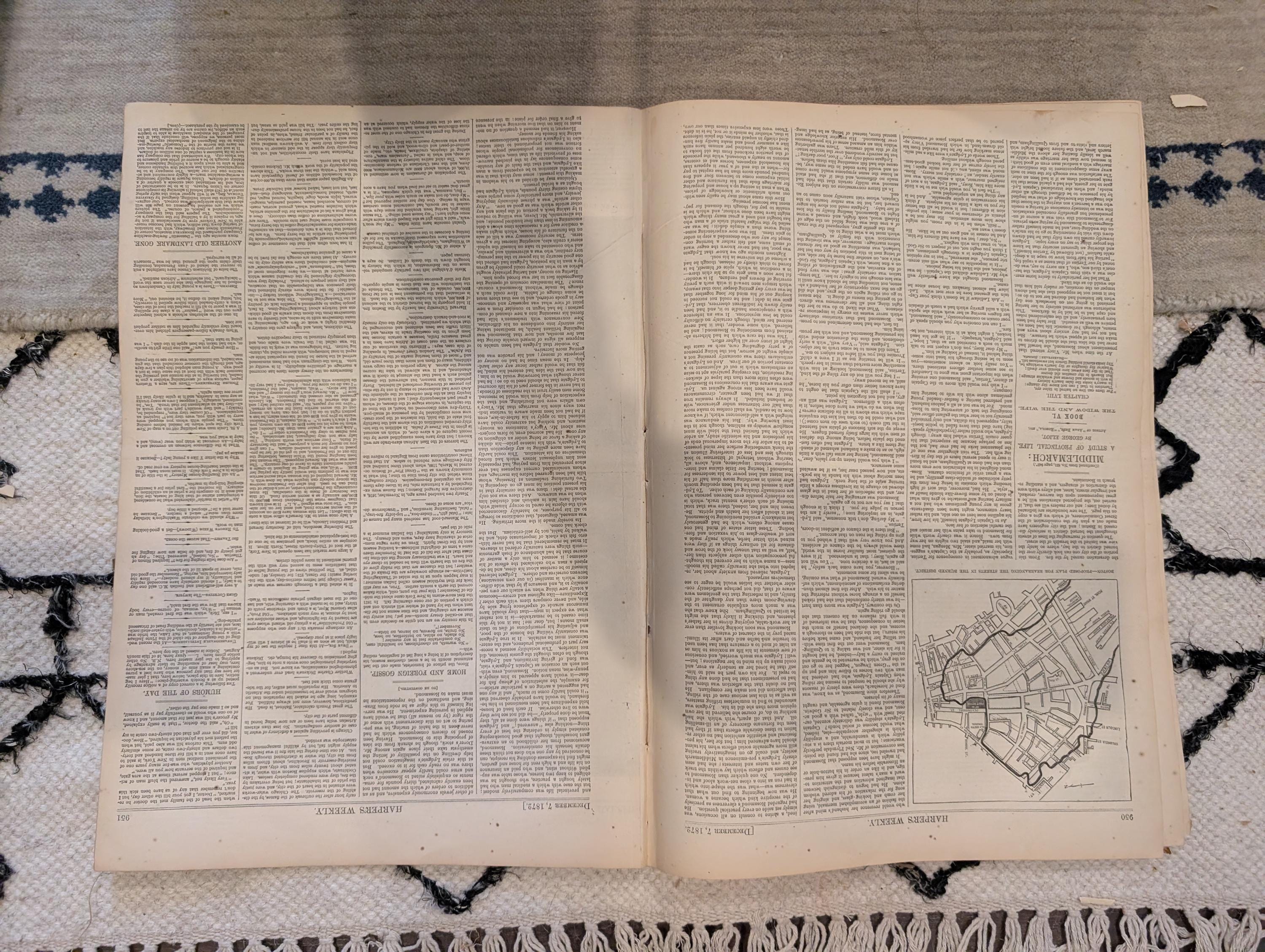 1872 Nast No Surrender Harper's Weekly Dec 07 Boston Fire Gambling