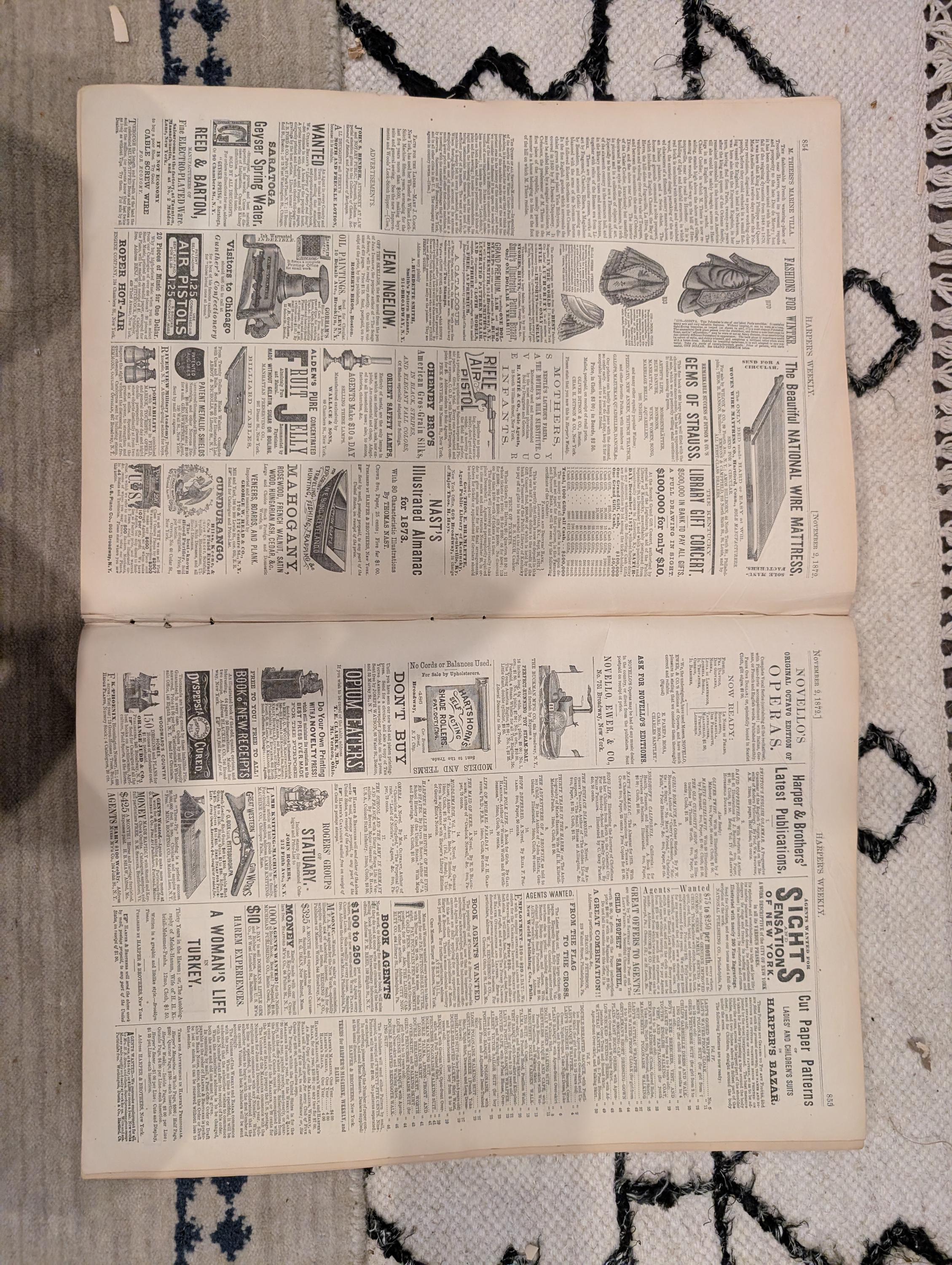 1872 Boss Tweed Horace Greeley Harper's Weekly Nov 02 Nast Election