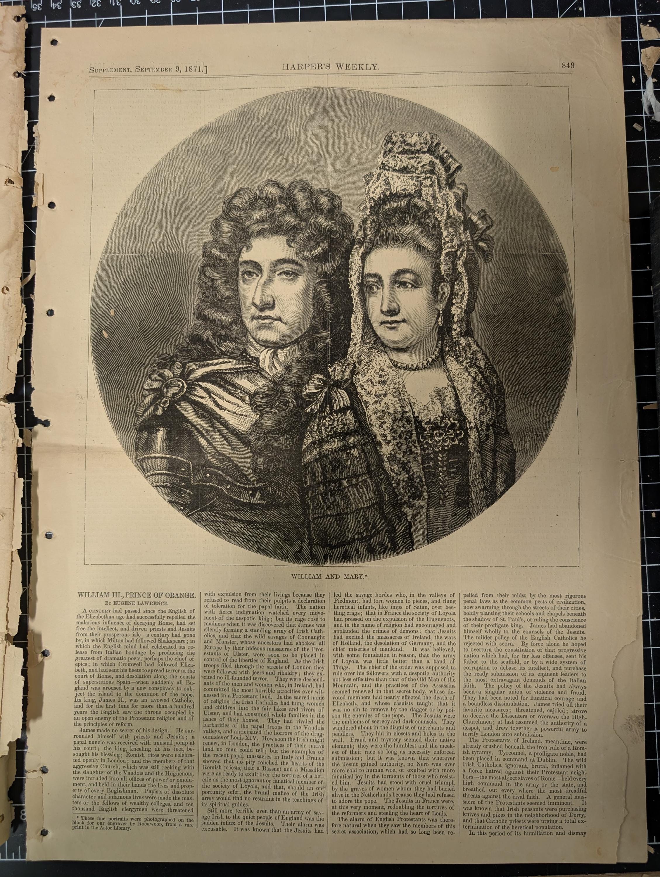 Harper’s Weekly – September 9, 1871 | United Italy Cover, Standing Buffalo Sioux, Korean Expedition, Tammany Hall | Complete w/ Supplement