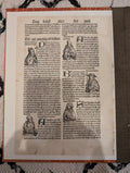 1496 Nuremberg Chronicle Leaf – Rare Augsburg Edition by Johann Schönsperger – Saints & City View Woodcuts – Original 15th-Century Print