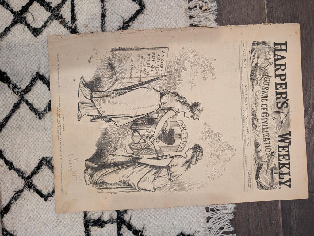 1874 Nast Colorado Murder, Liberty Centerfold, Ireland-America — Oct 17